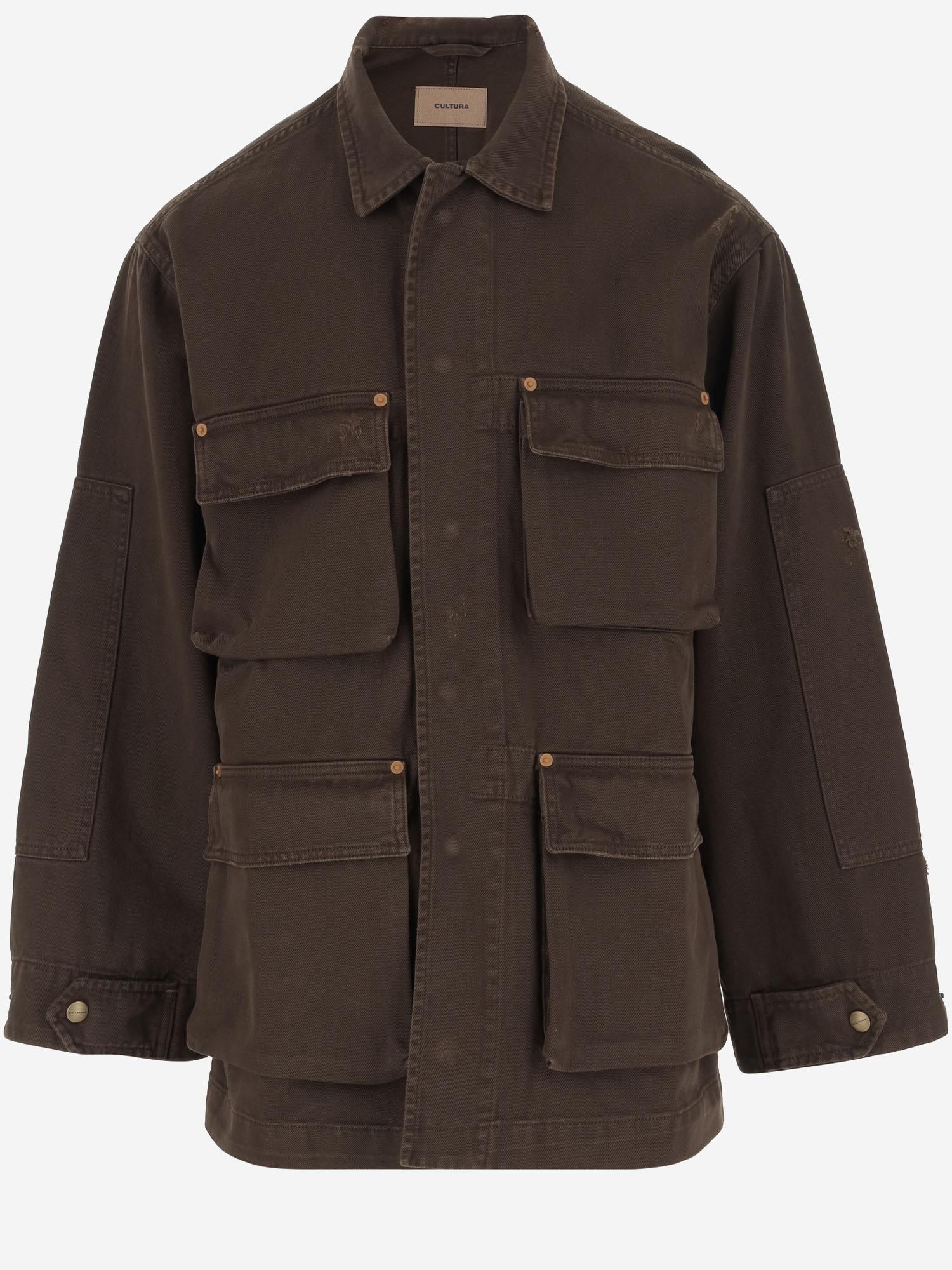 GIACCA IN COTONE CON TASCHE