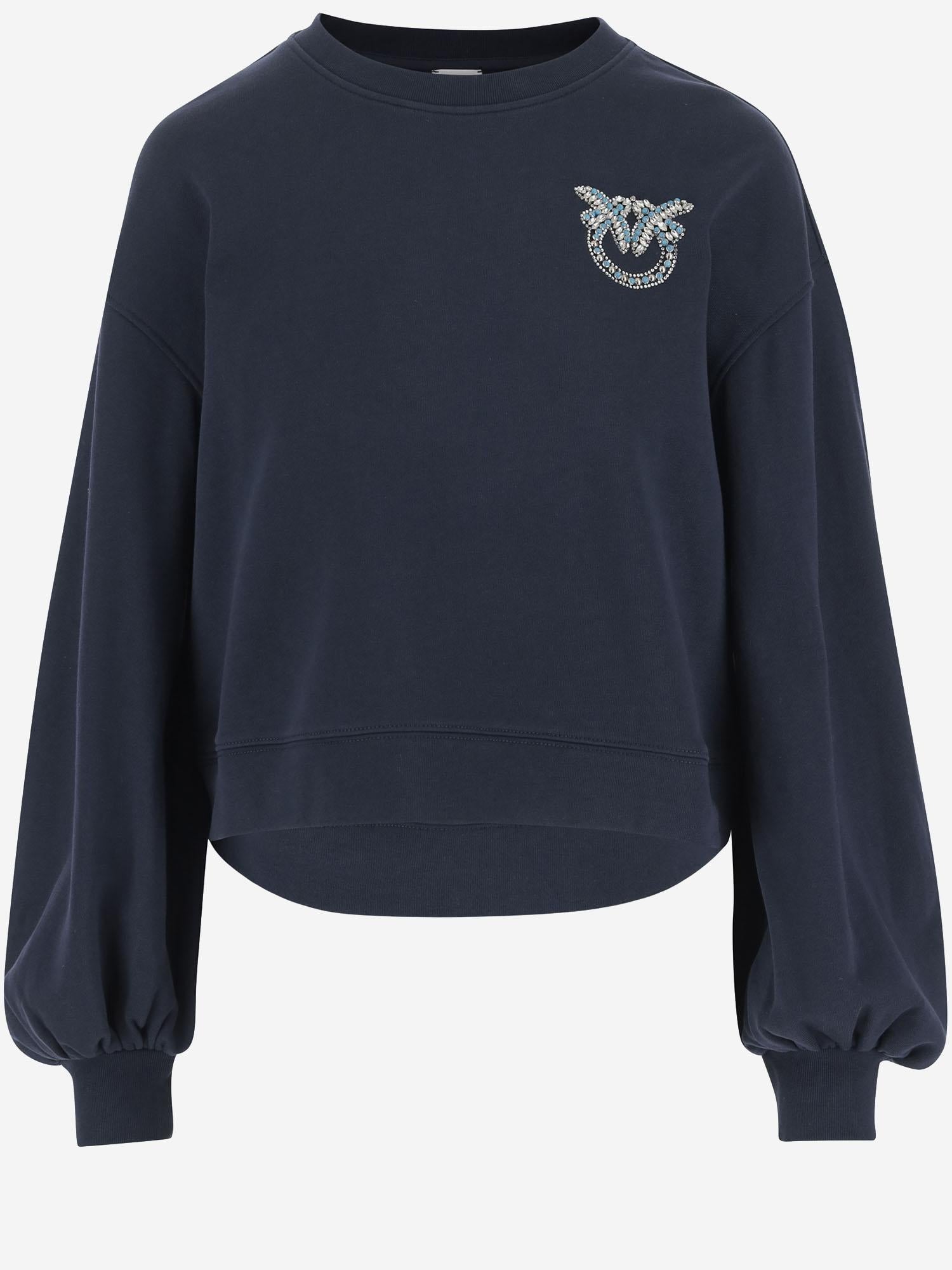 FELPA IN COTONE CON CRISTALLI