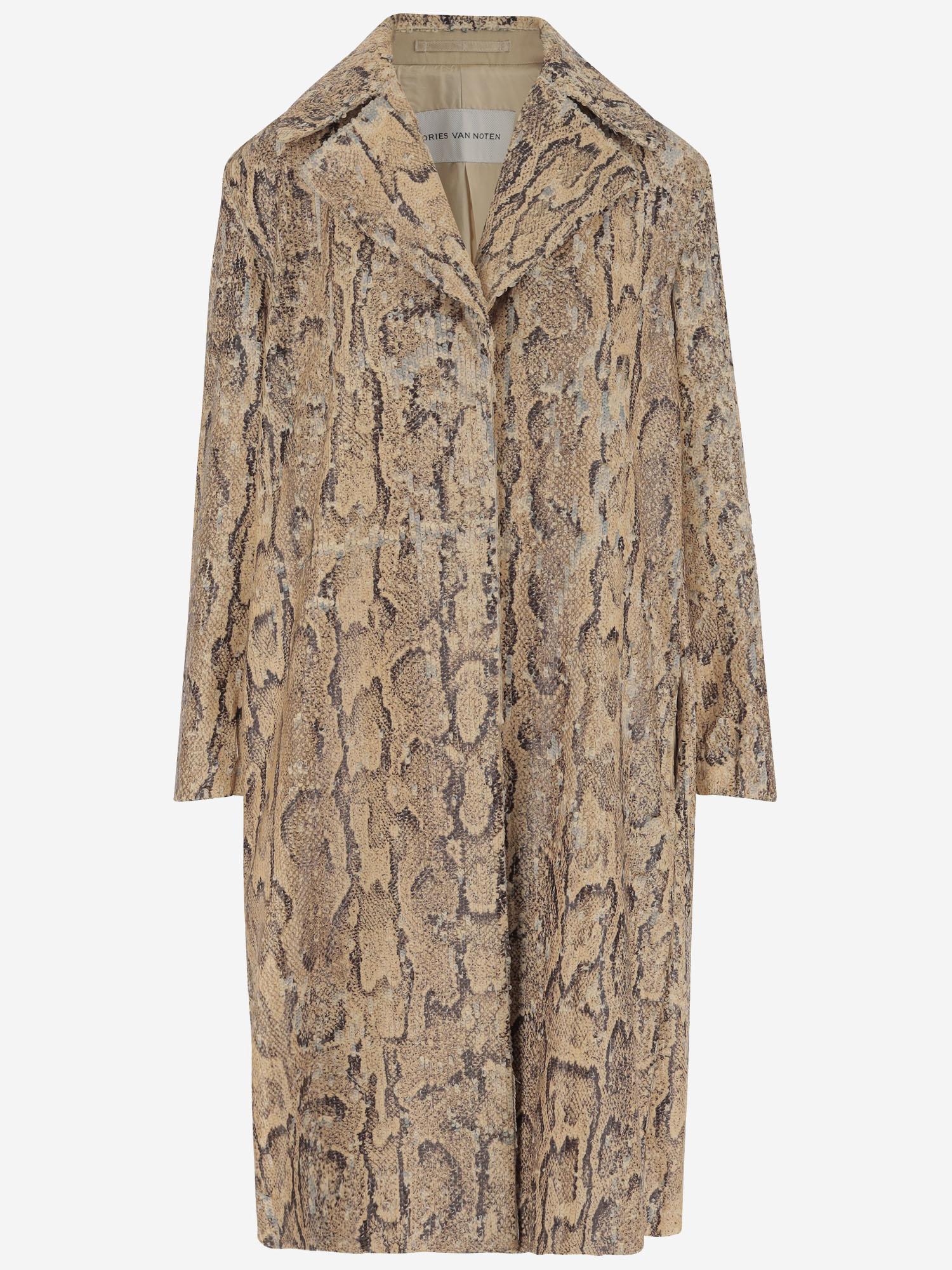 Cappotto in cotone con motivo animalier