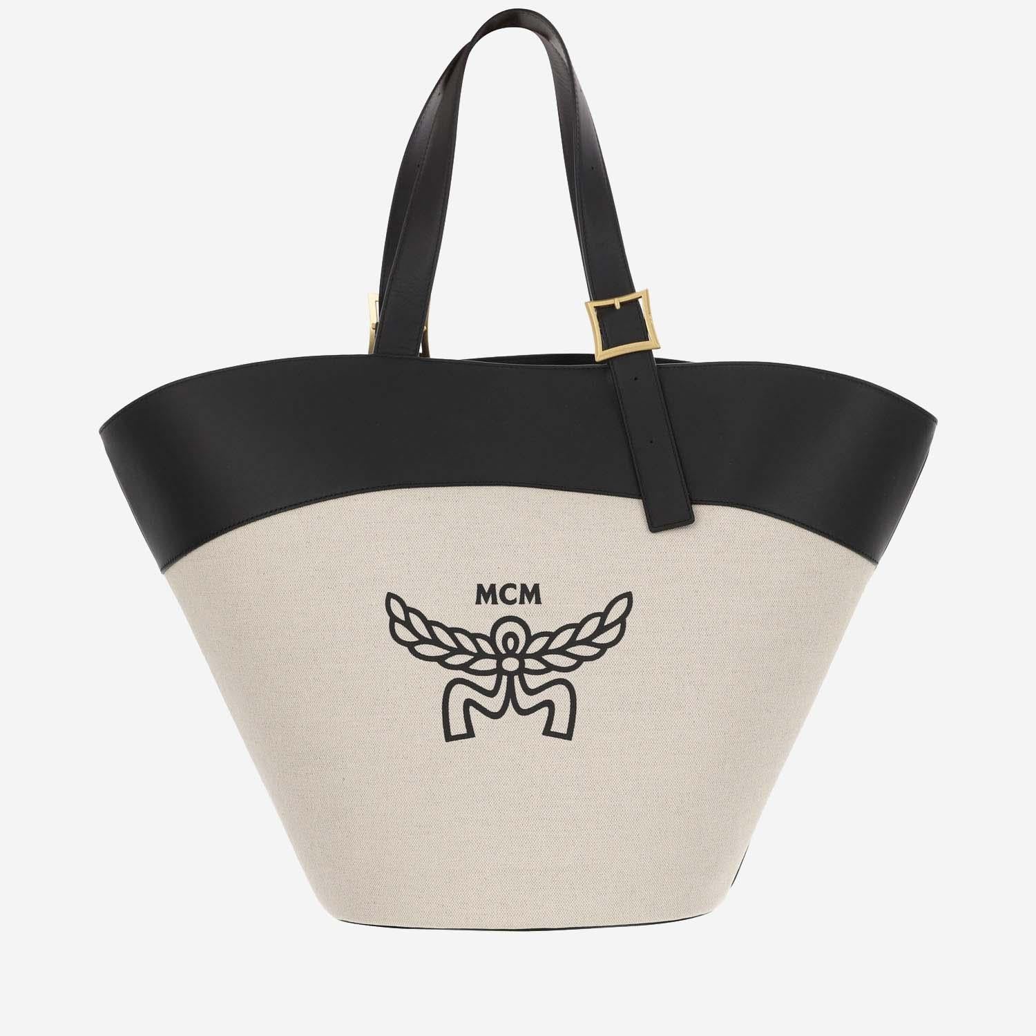 BORSA A SPALLA HIMMEL IN TELA DI COTONE E PELLE