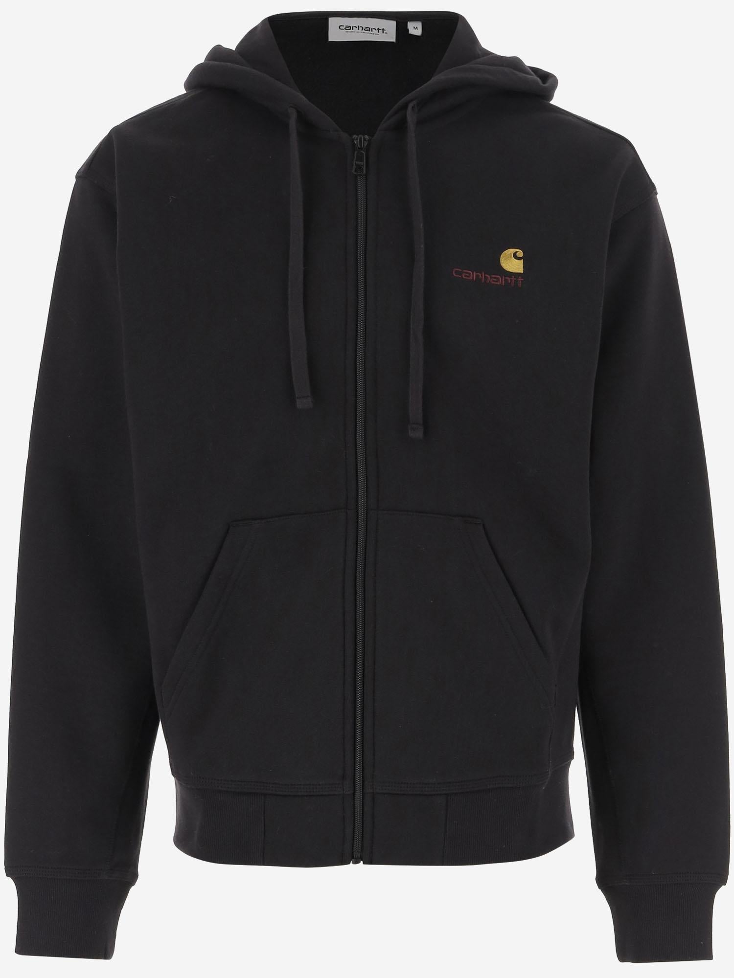 FELPA AMERICAN SCRIPT IN MISTO COTONE CON LOGO