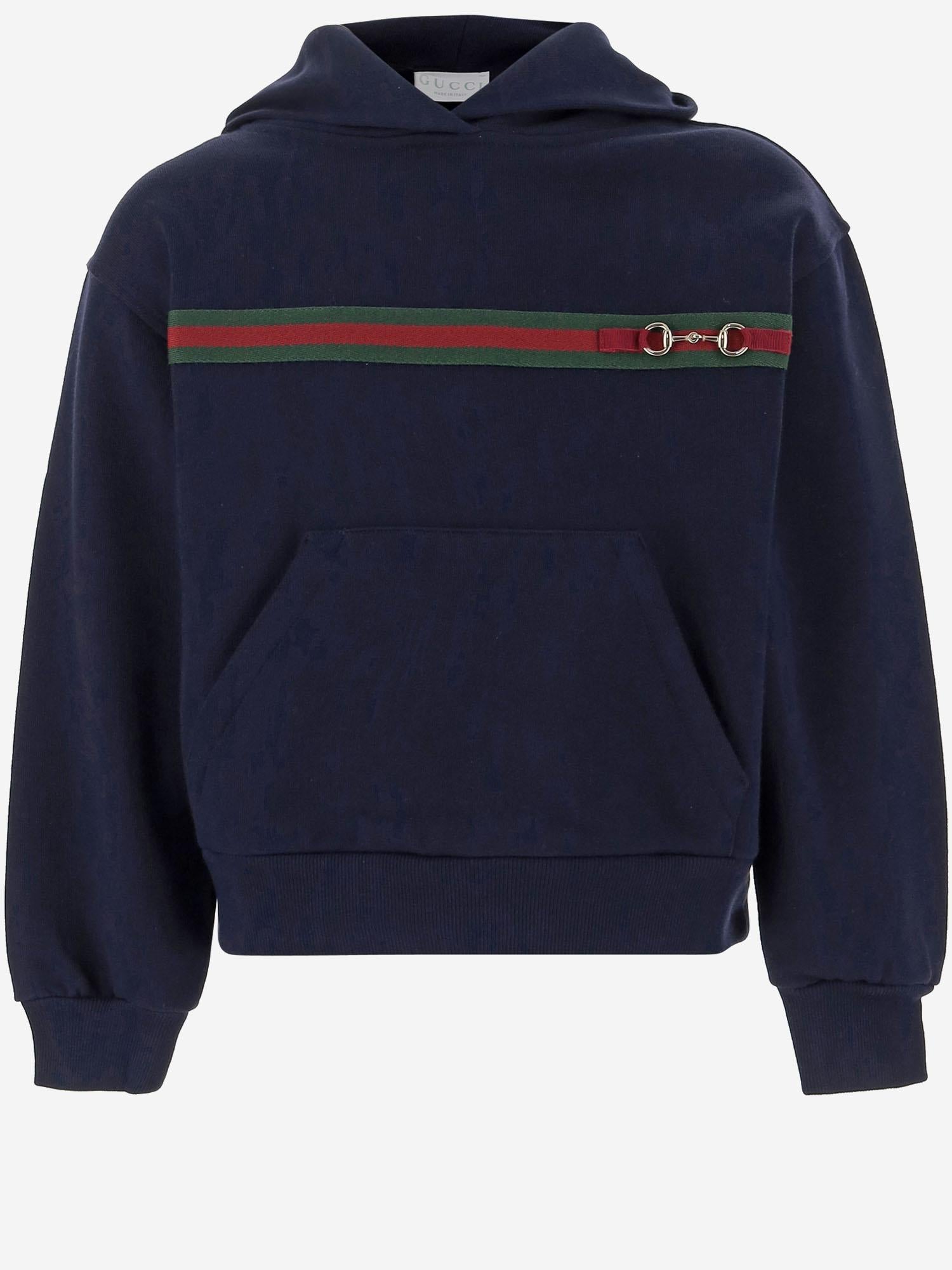 FELPA IN COTONE CON NASTRO WEB