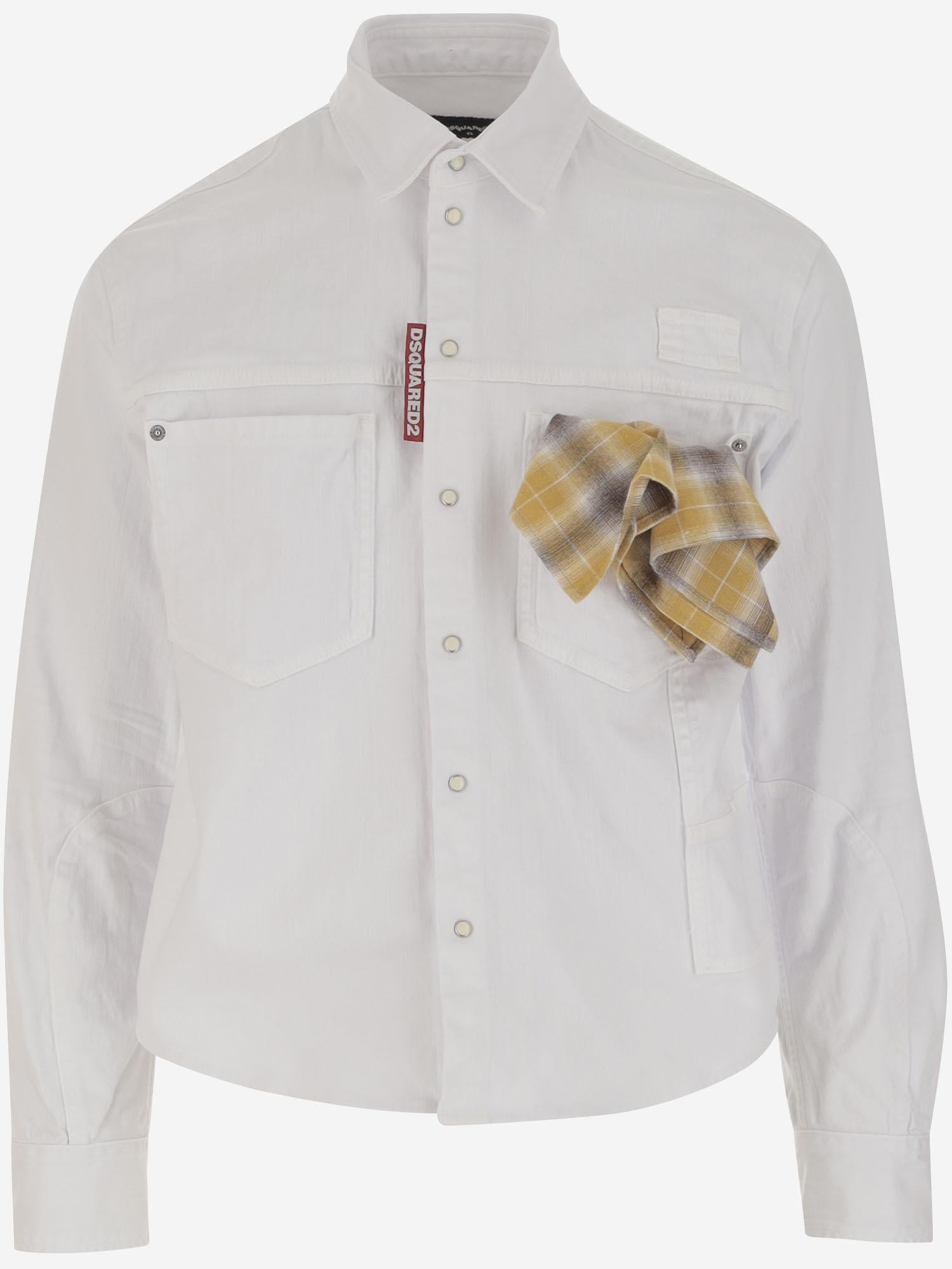 CAMICIA IN COTONE STRETCH CON LOGO