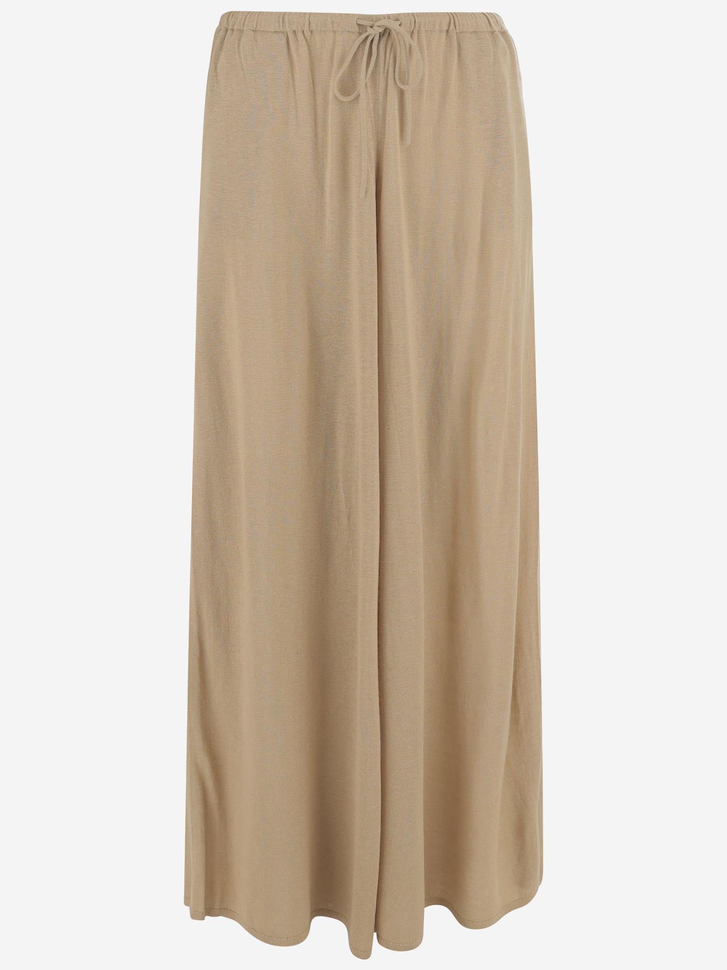 PANTALONI PISCATA IN MISTO LANA