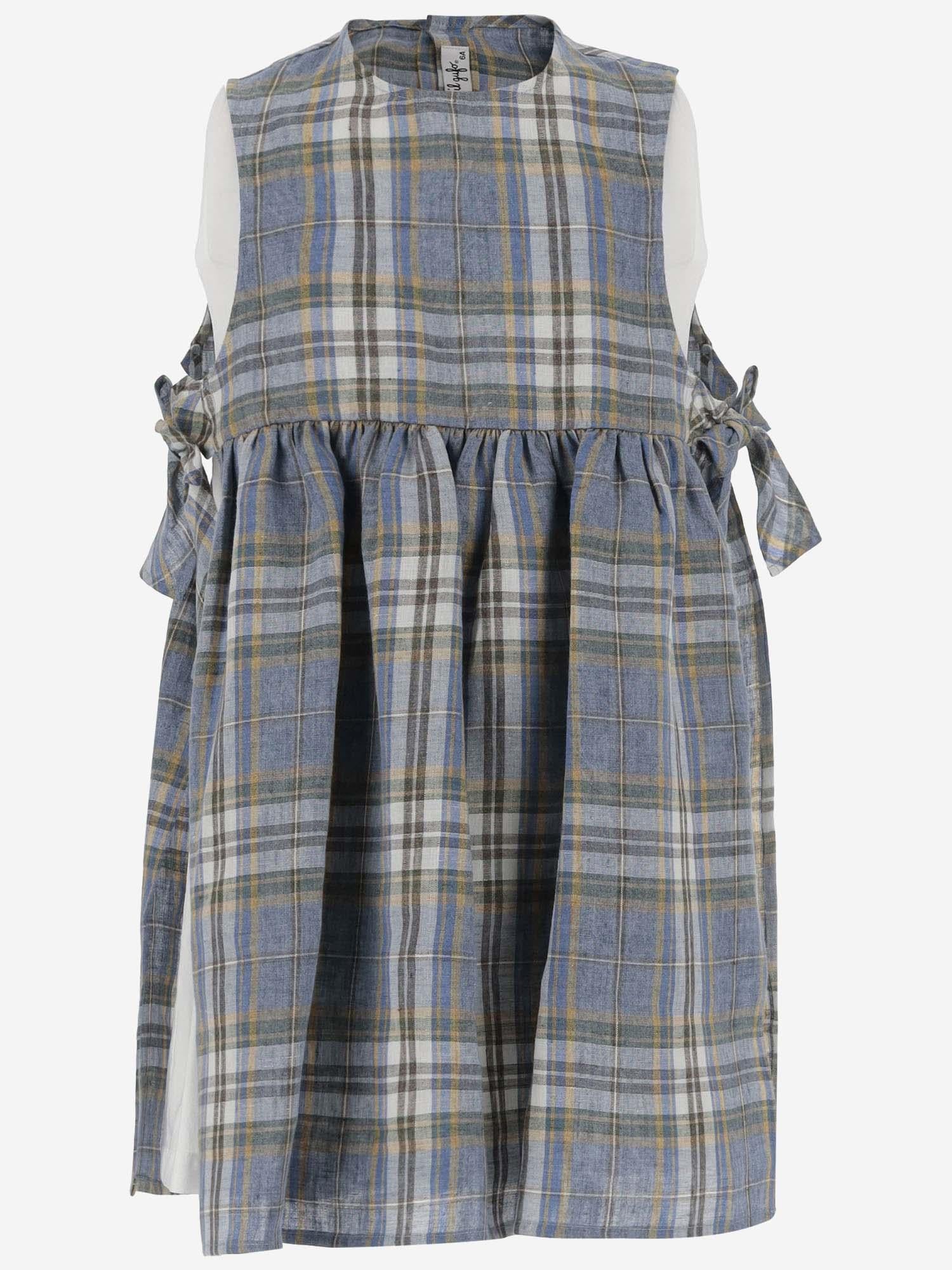 ABITO IN LINO STAMPA MADRAS