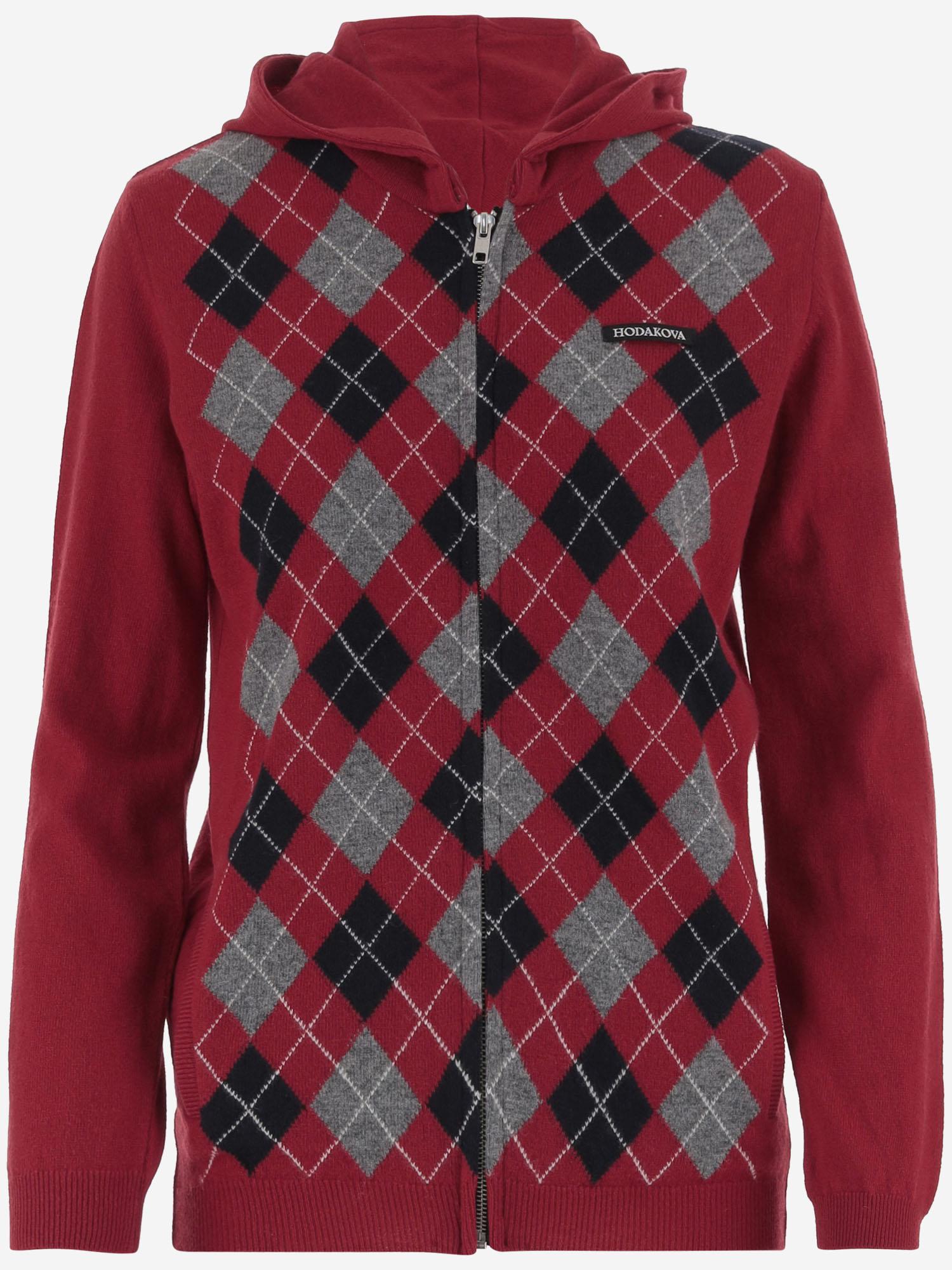 FELPA IN COTONE CON MOTIVO GEOMETRICO