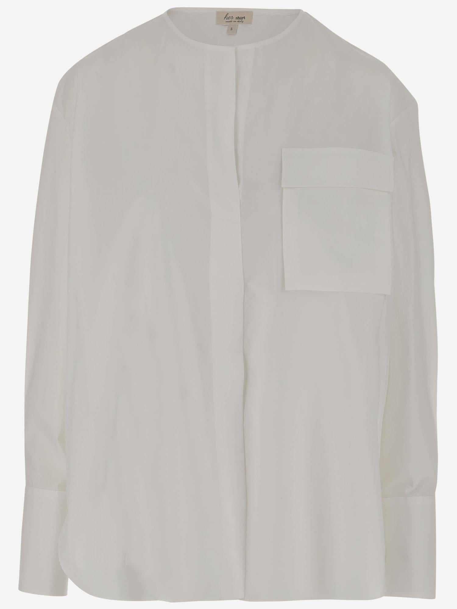 CAMICIA A MANICHE LUNGHE IN COTONE