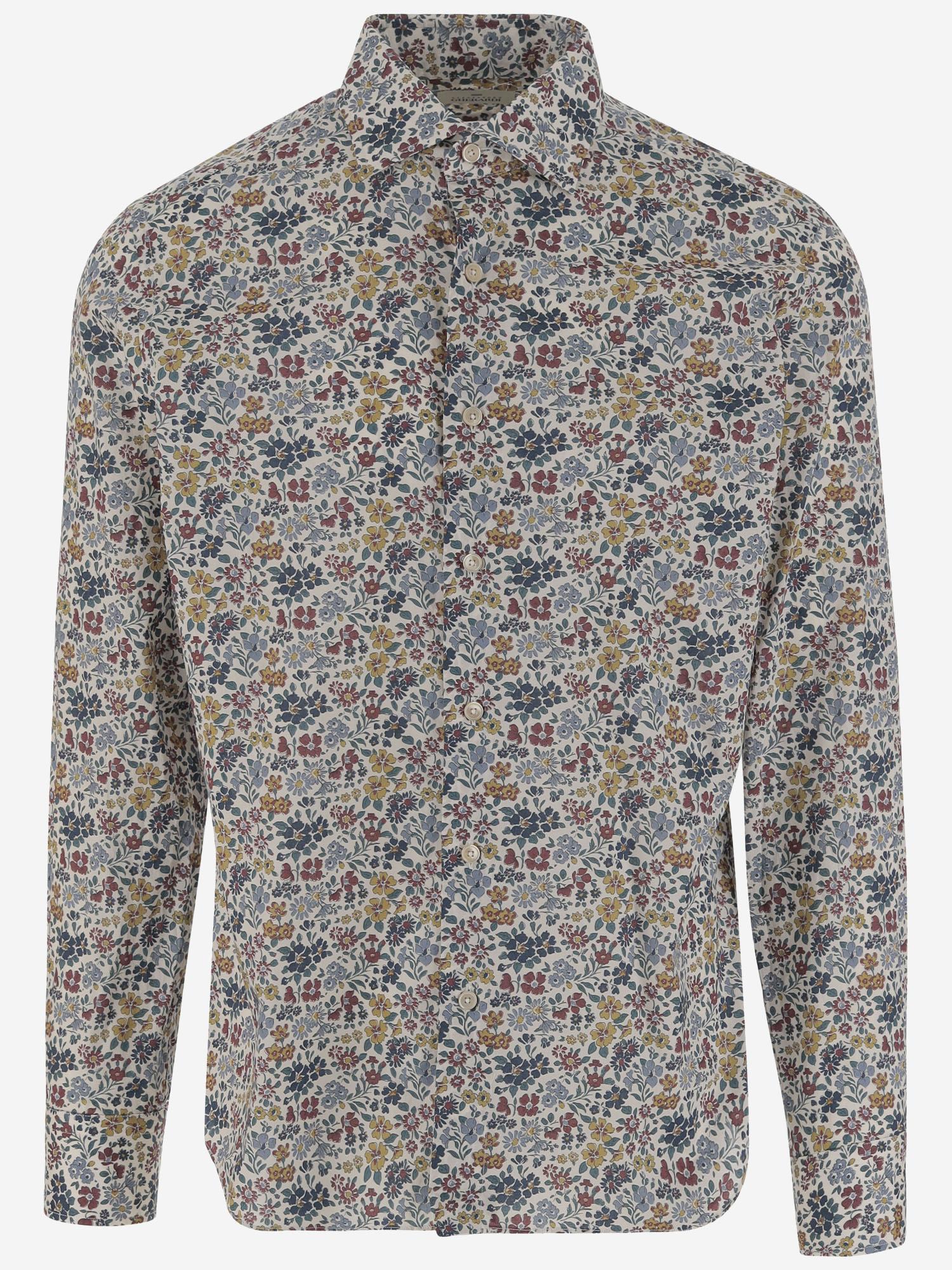 CAMICIA IN COTONE CON MOTIVO FLOREALE