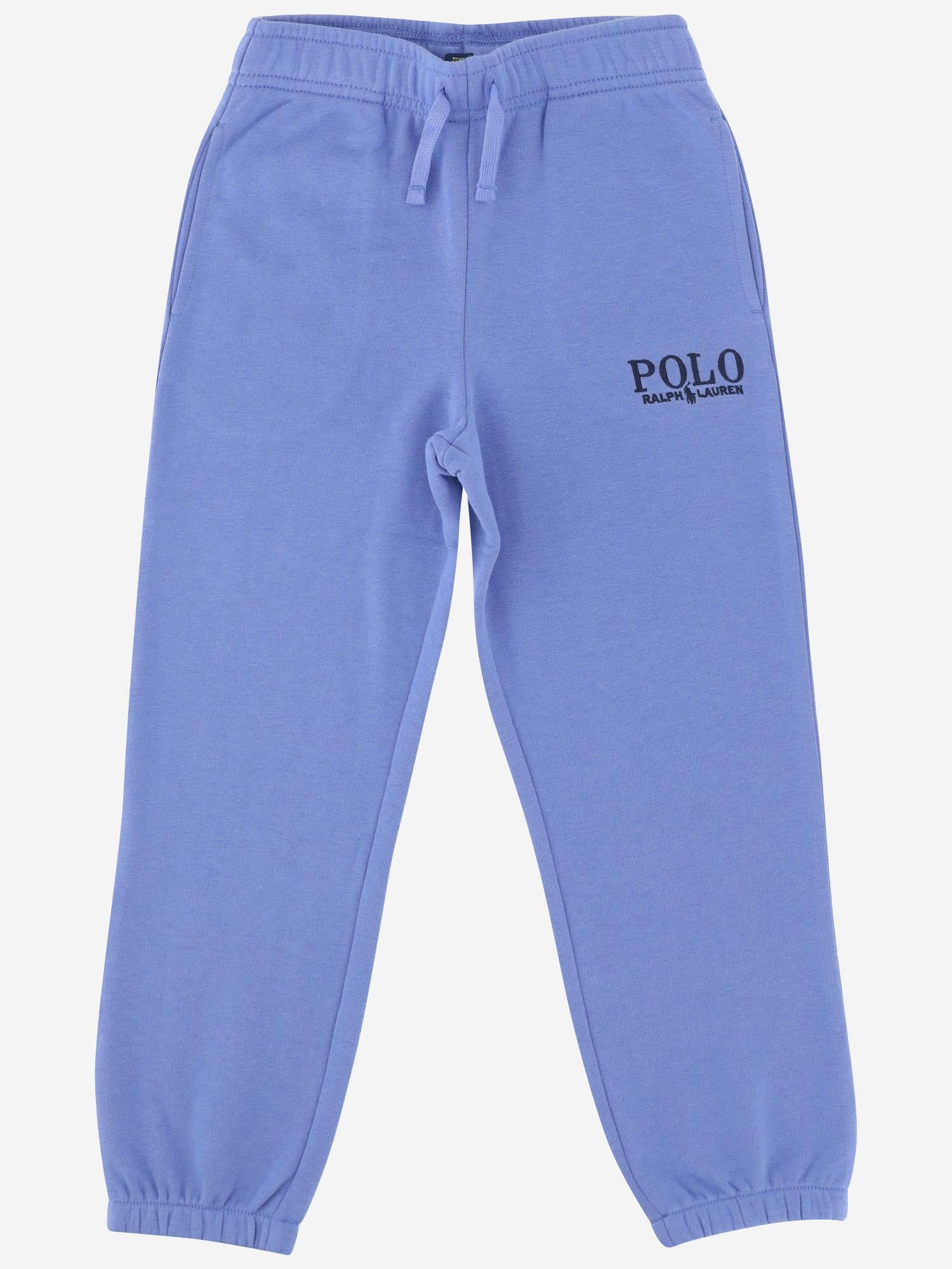 PANTALONI IN MISTO COTONE CON RICAMO LOGO