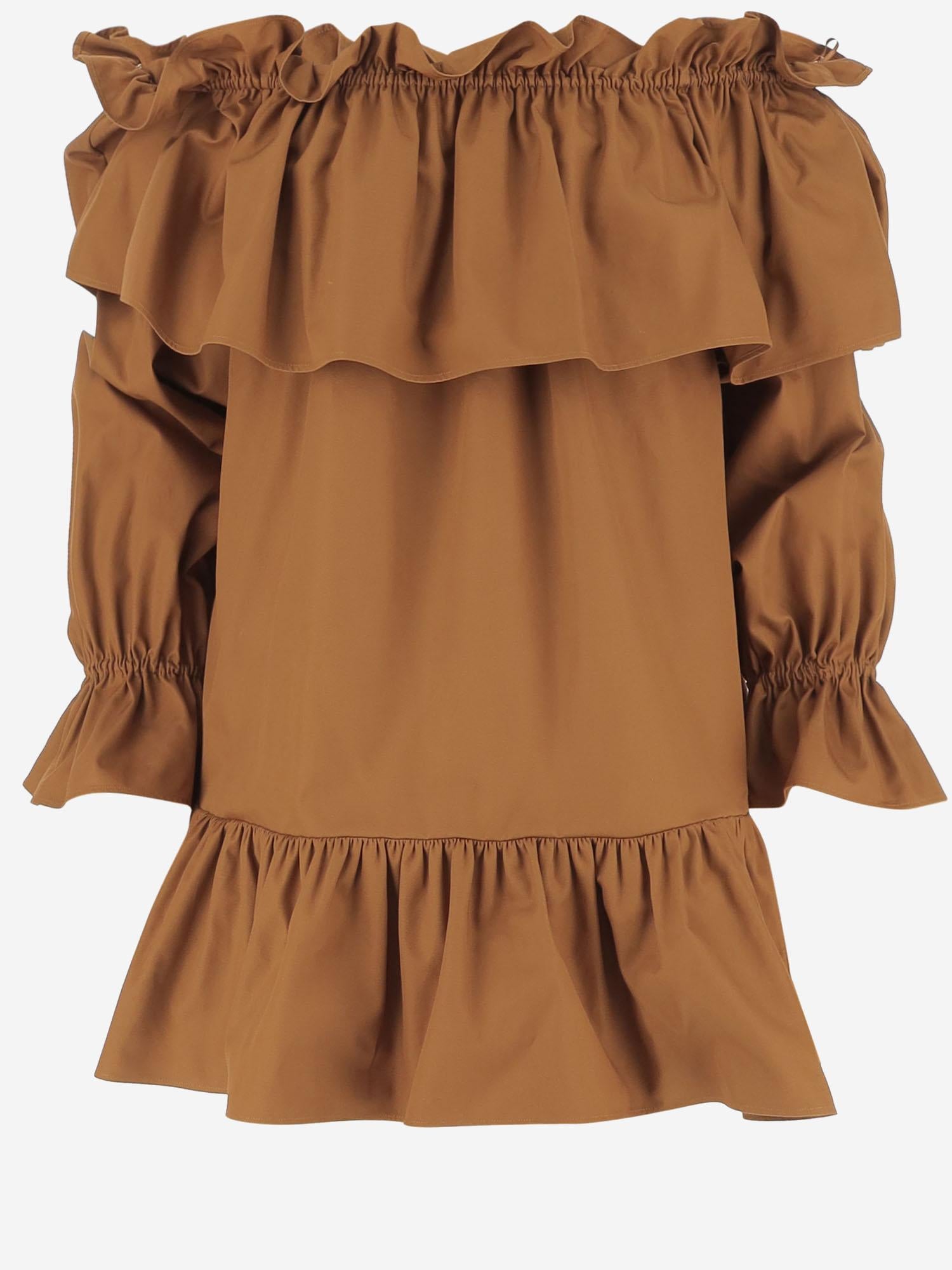 ABITO A BALZE IN TWILL DI COTONE