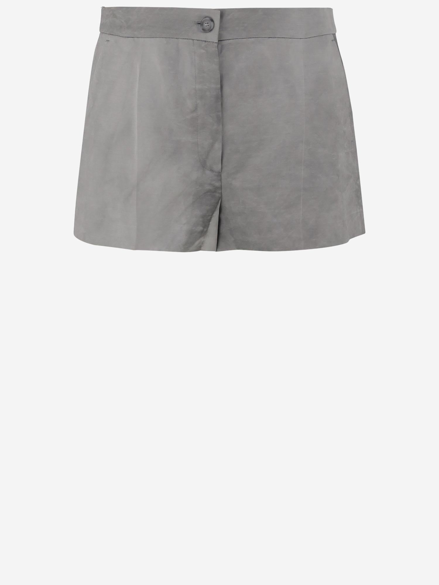 PANTALONI CORTI IN MISTO VISOCSA