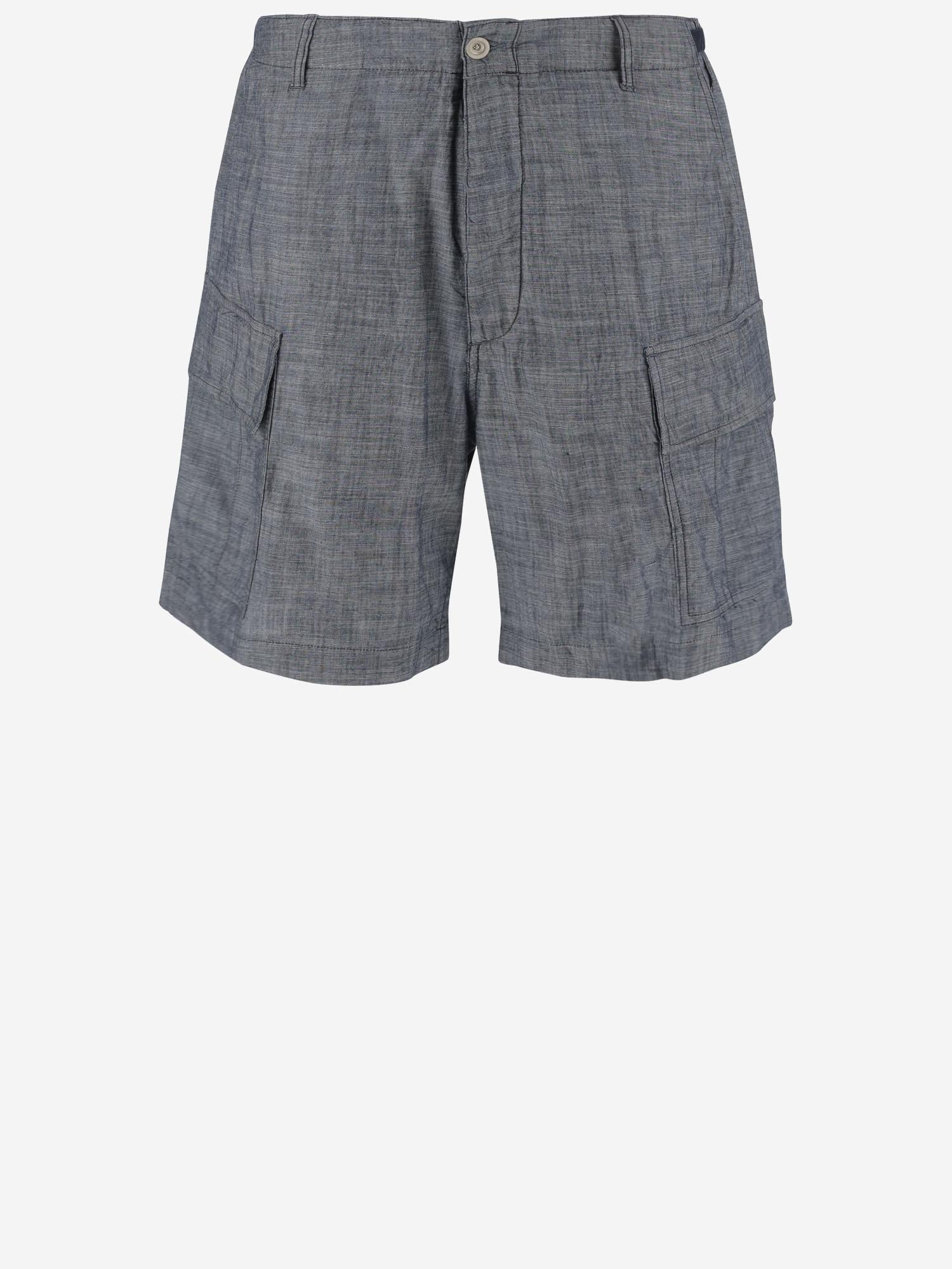 PANTALONCINI CARGO IN CHAMBRAY