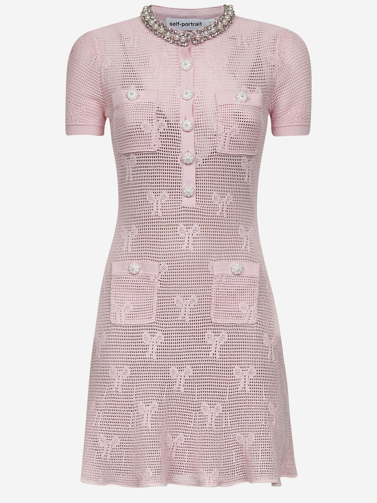 MINI ABITO IN MISTO COTONE CON FIOCCHI