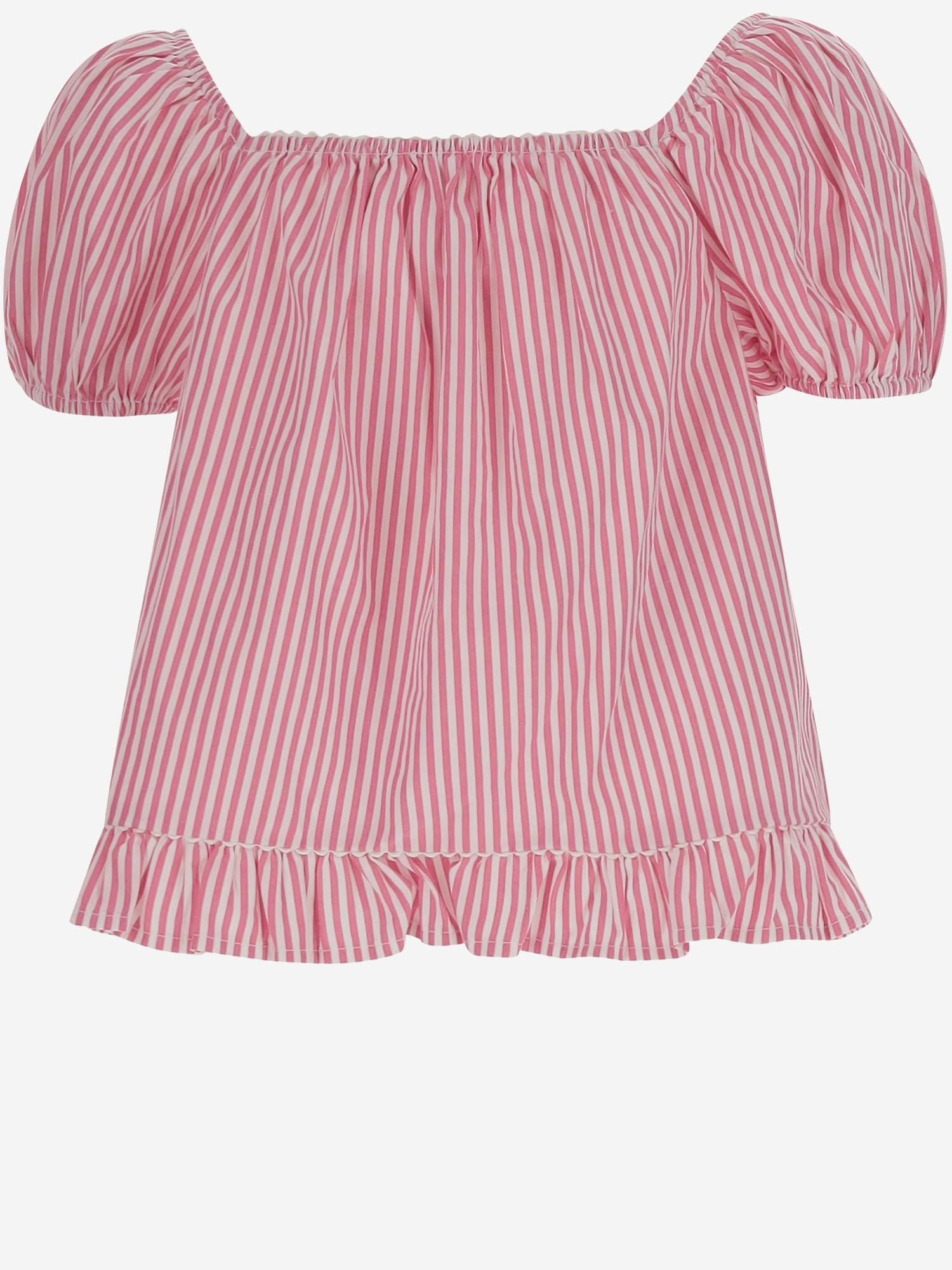 TOP IN COTONE CON MOTIVO A RIGHE