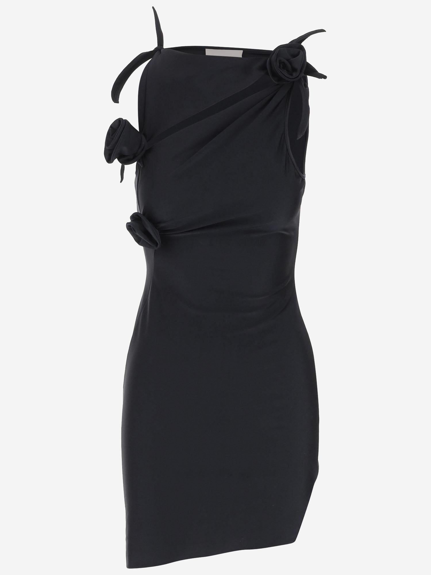 ABITO IN JERSEY STRETCH CON ROSE