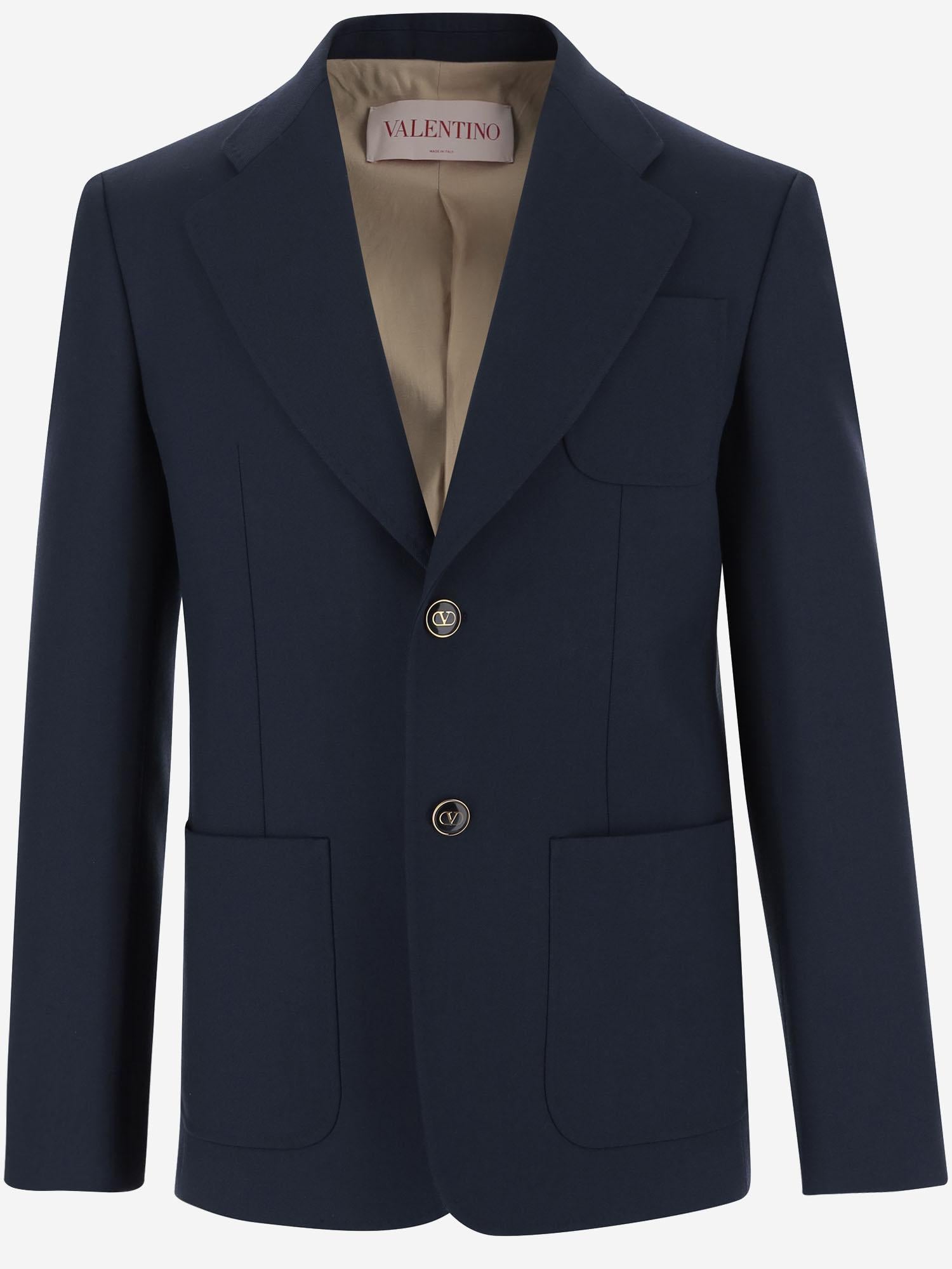 GIACCA MONOPETTO IN GABARDINA DI LANA