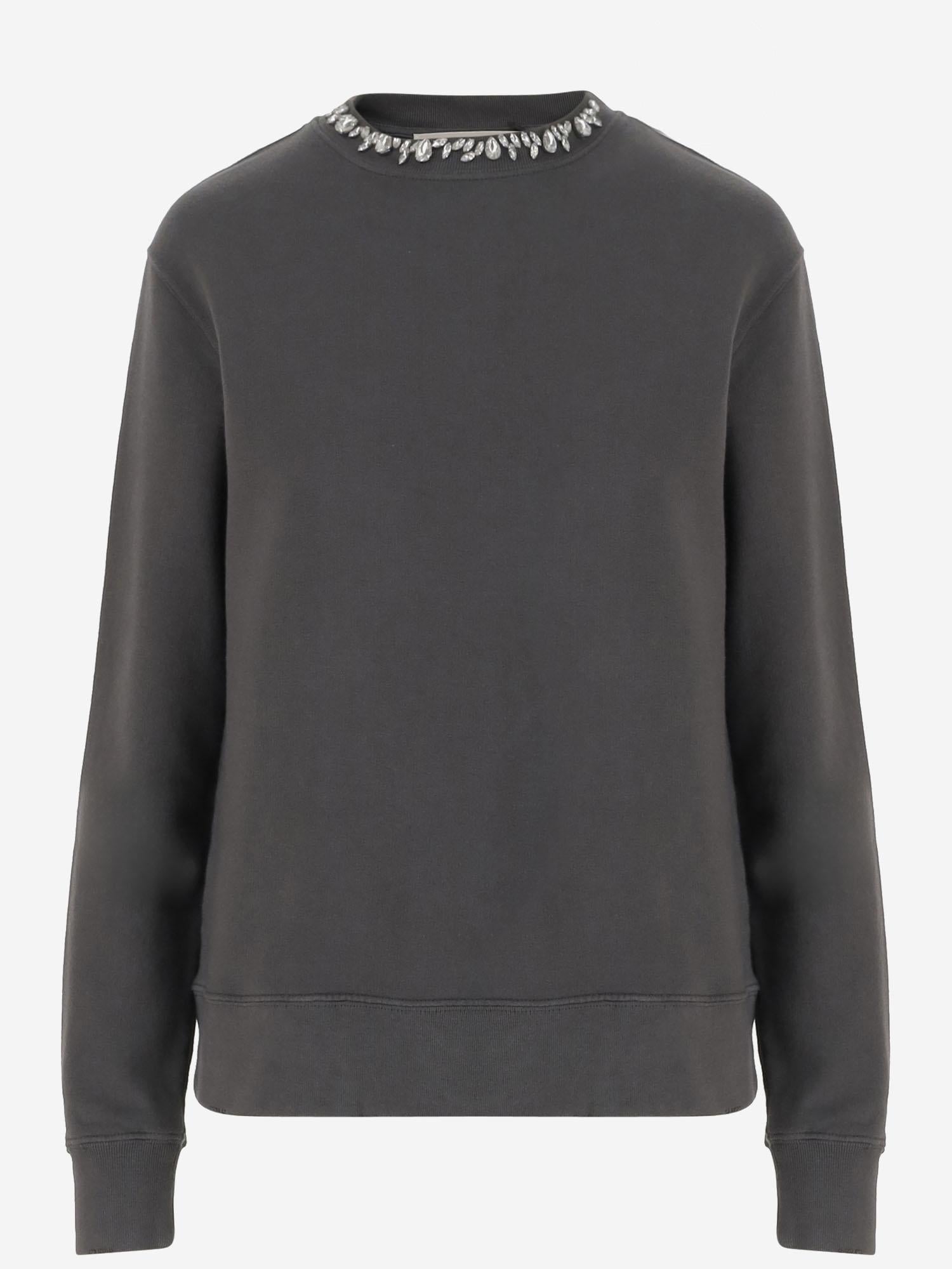 FELPA IN COTONE CON CRISTALLI