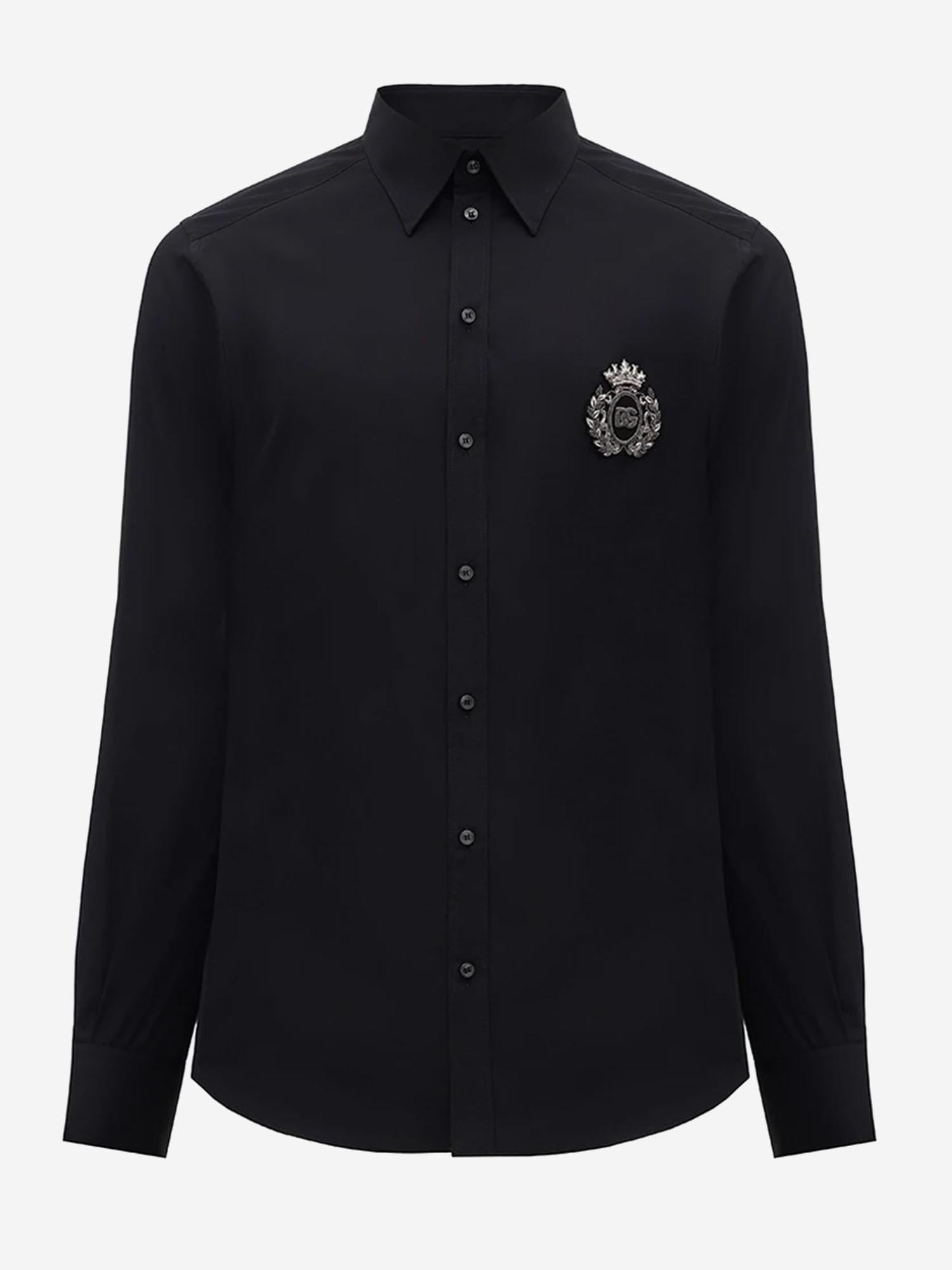 Camicia in cotone con logo