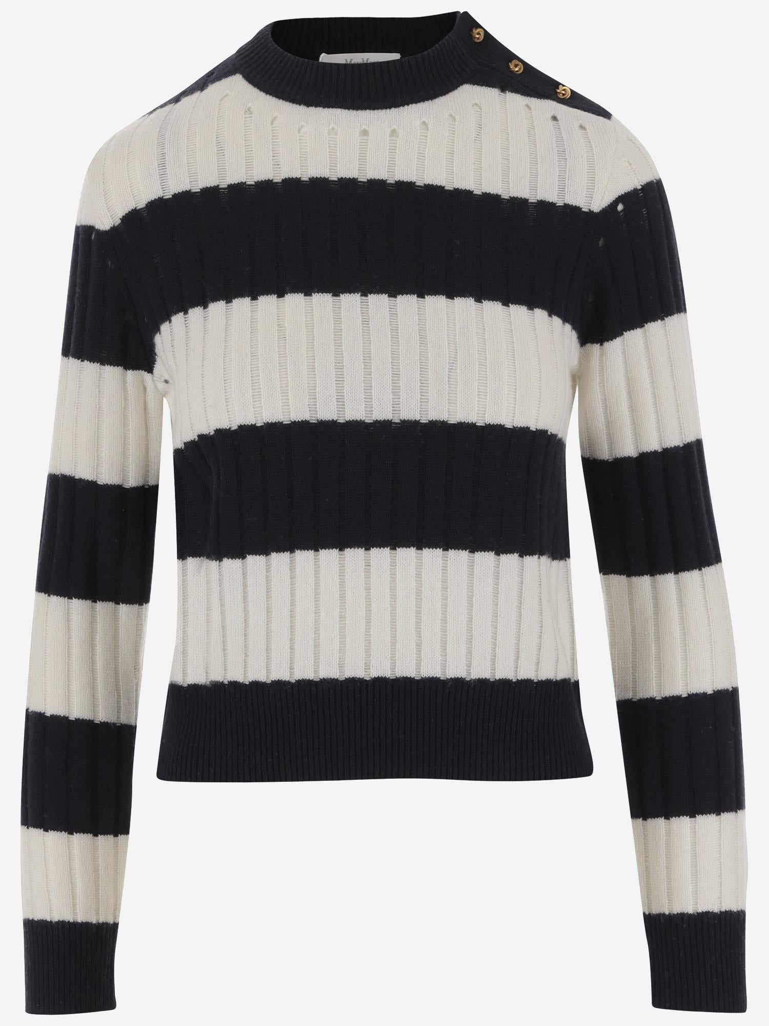 MAGLIONE IN LANA E CASHMERE CON MOTIVO A RIGHE