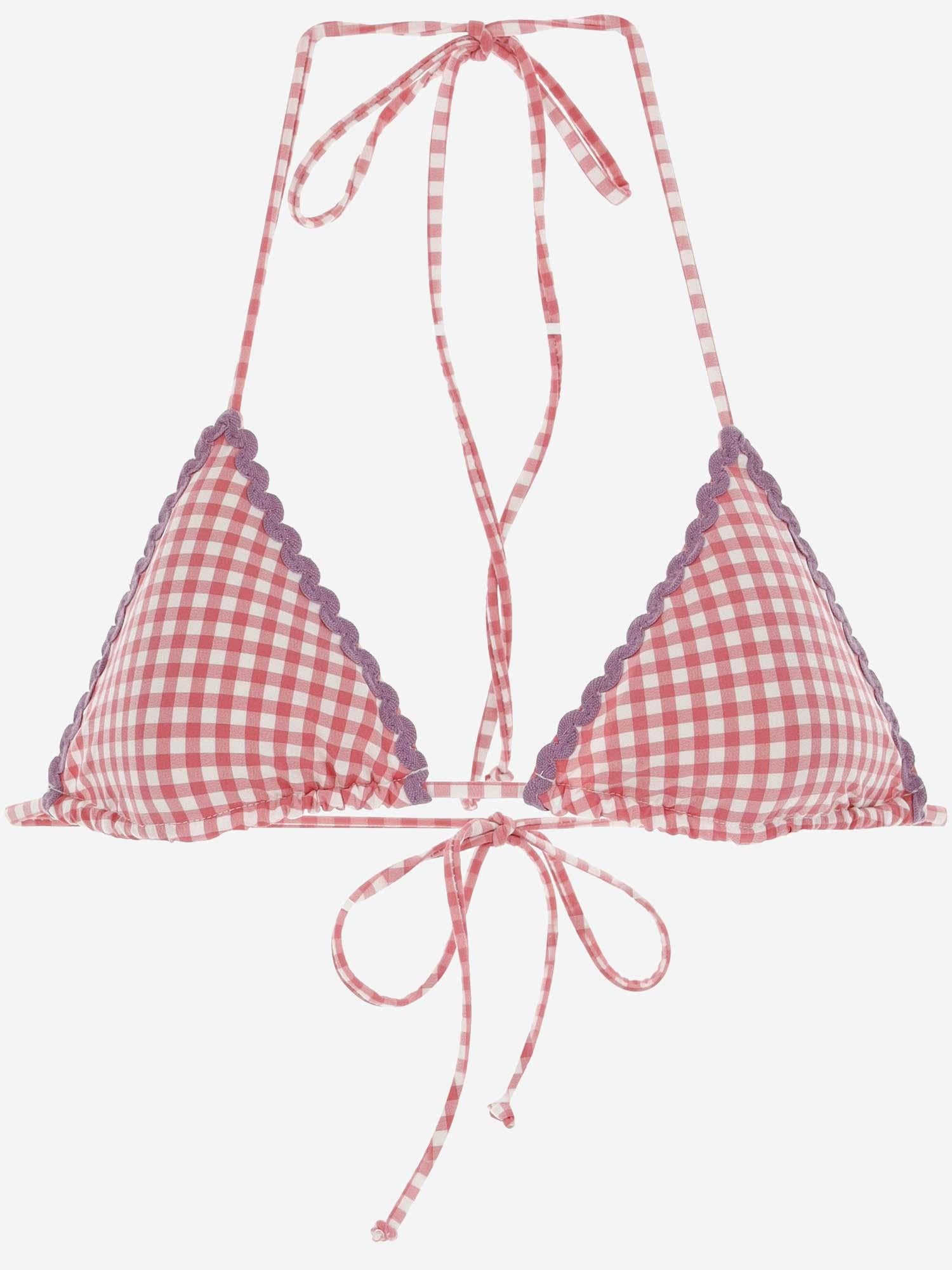 TOP BIKINI CON MOTIVO A QUADRETTI