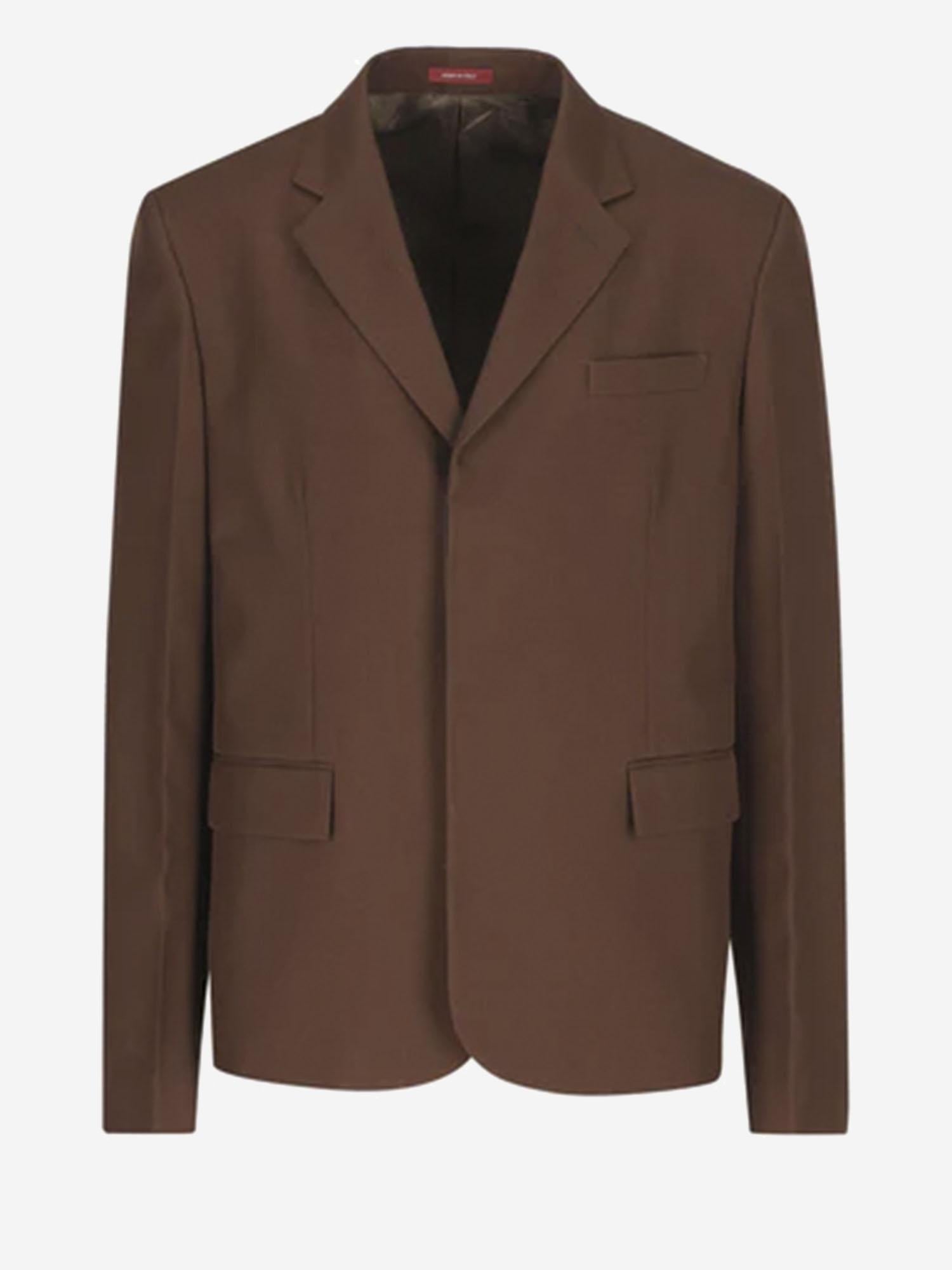 Giacca in lana goffrata