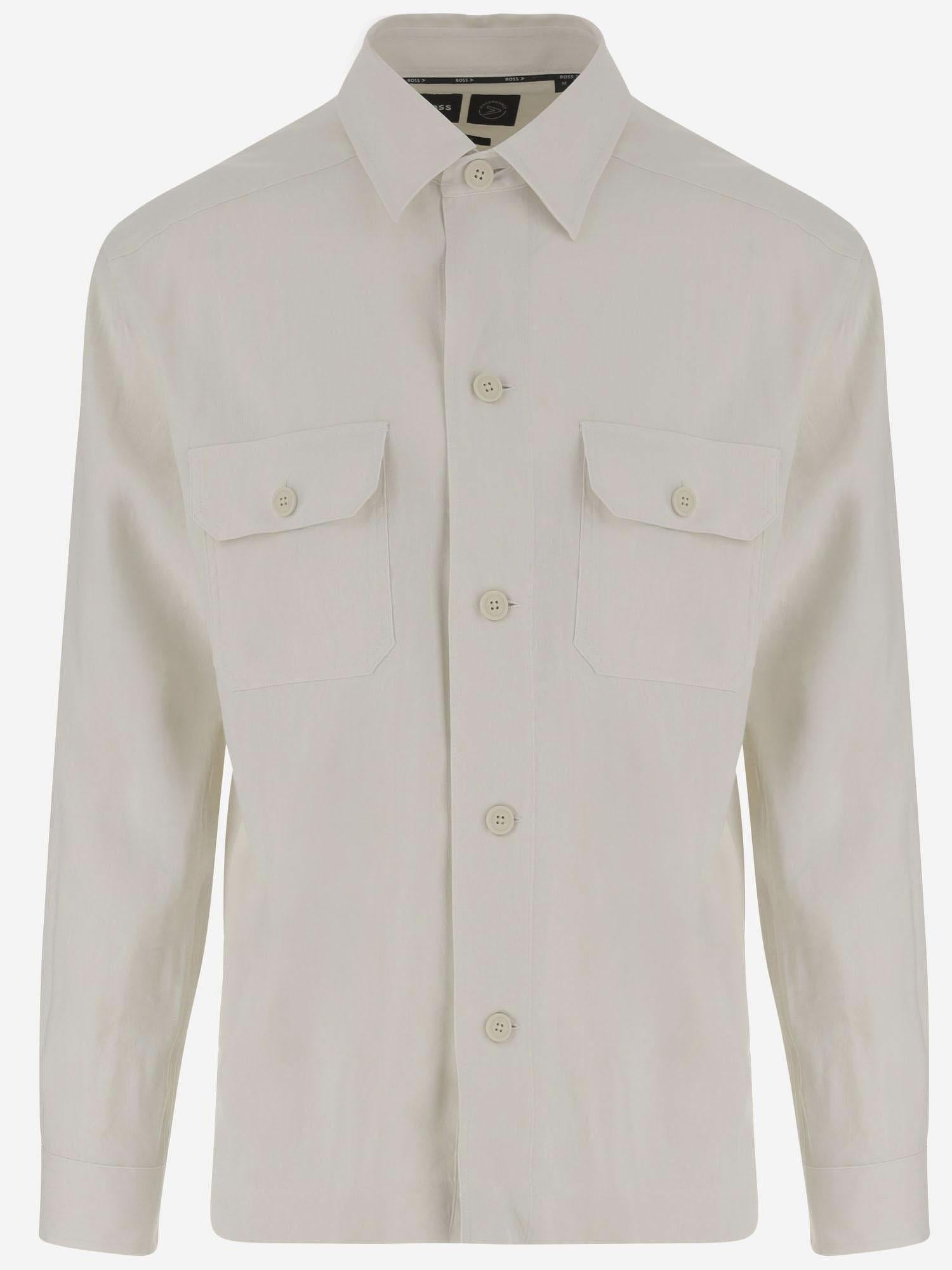 CAMICIA IN LINO E VISCOSA STRETCH