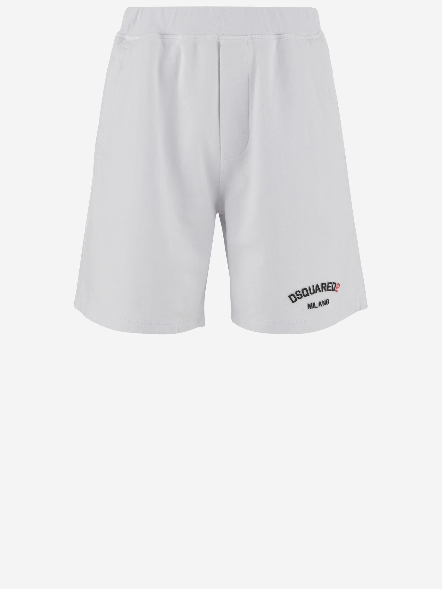 PANTALONI CORTI IN COTONE CON LOGO