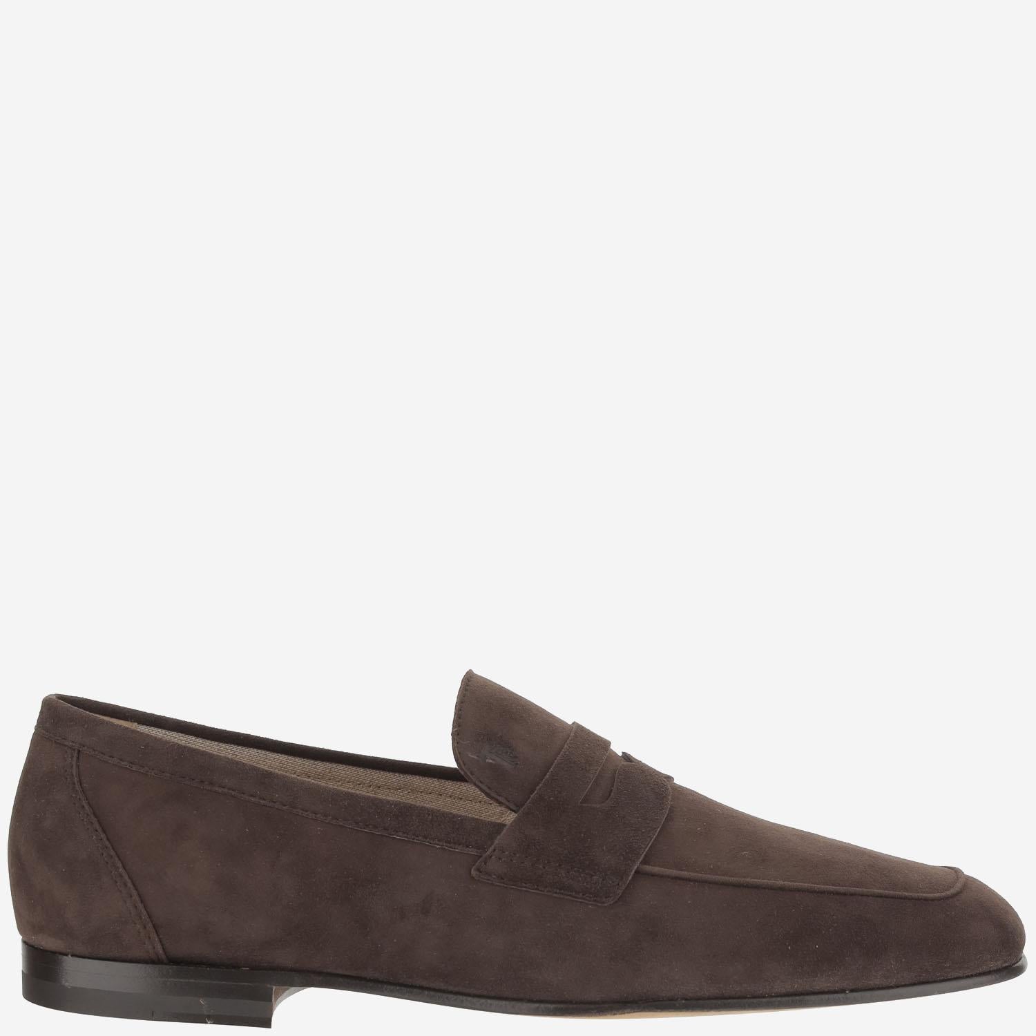 MOCASSINI IN PELLE SCAMOSCIATA CON LOGO