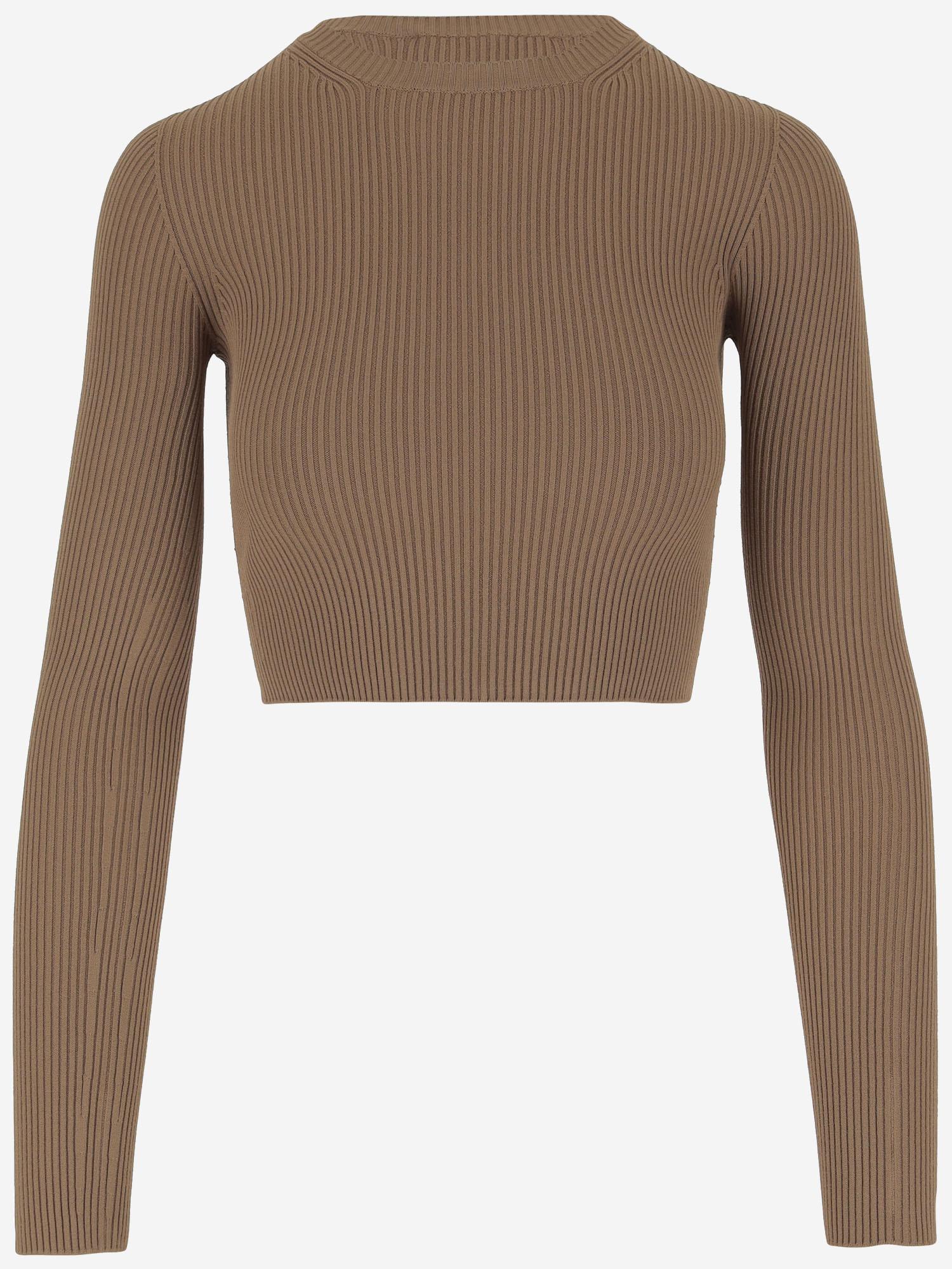 MAGLIA CROP IN MISTO VISCOSA