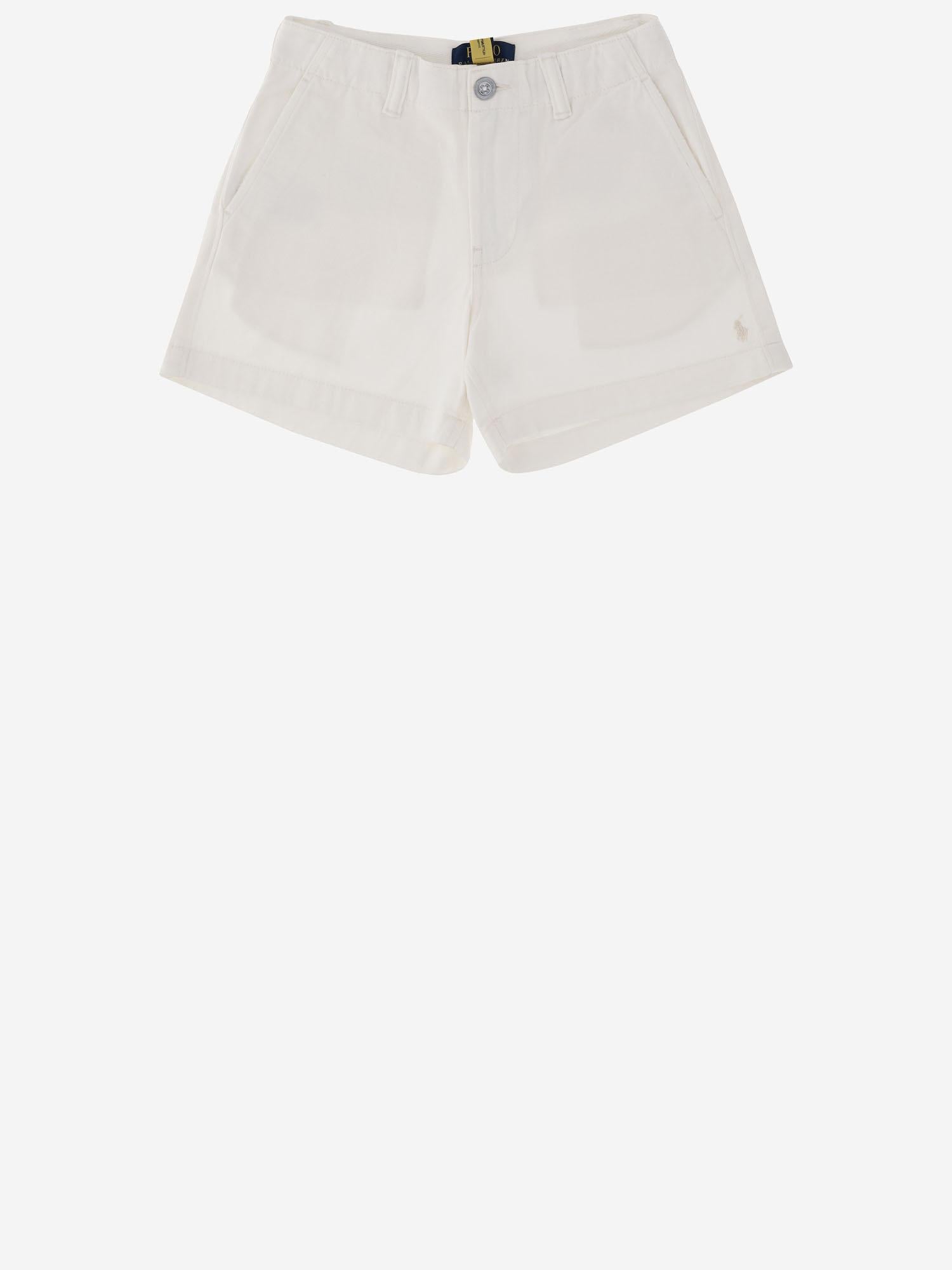 PANTALONI CORTI IN COTONE CON LOGO