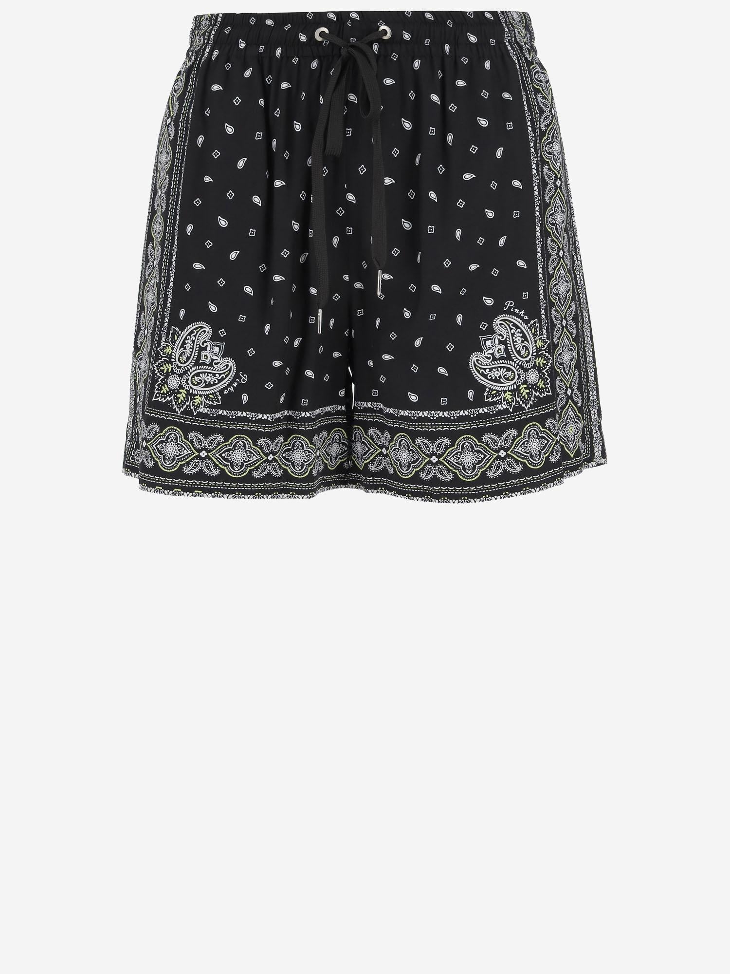 PANTALONI CORTI IN VISCOSA