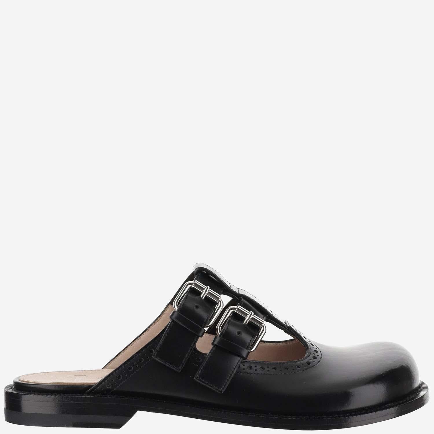 MULES CAMPO MARY JANE IN PELLE