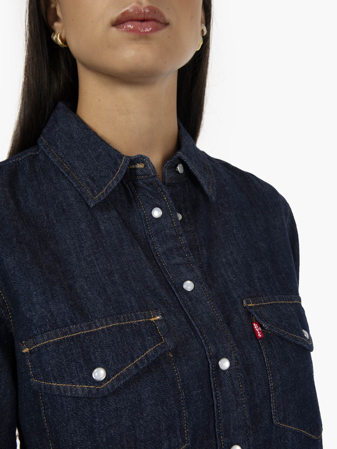 Shirt denim Icon Western blu