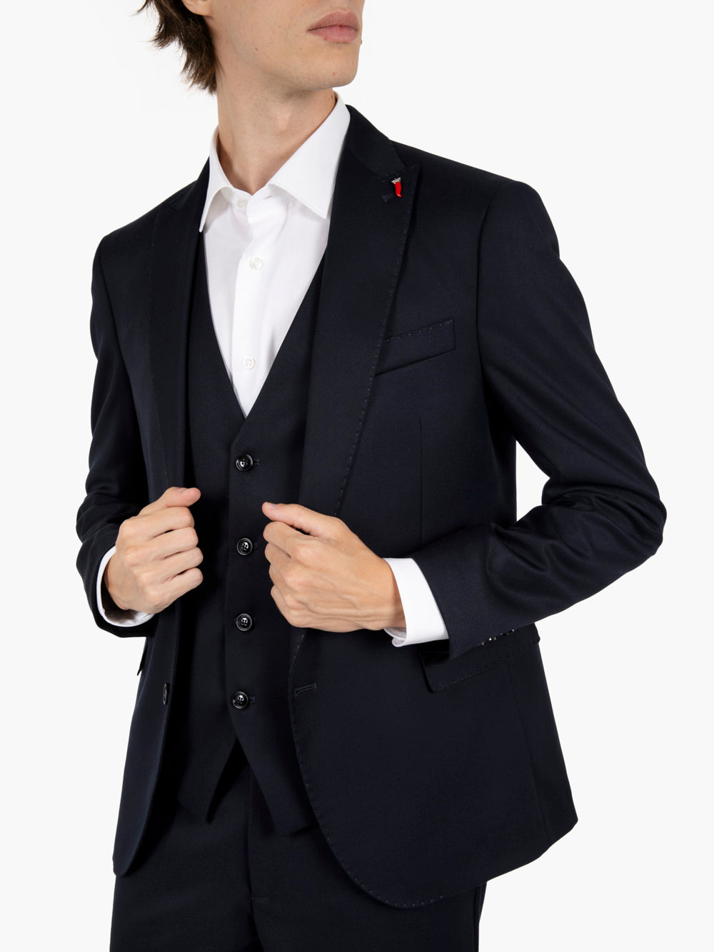 Abito Texas con gilet blu