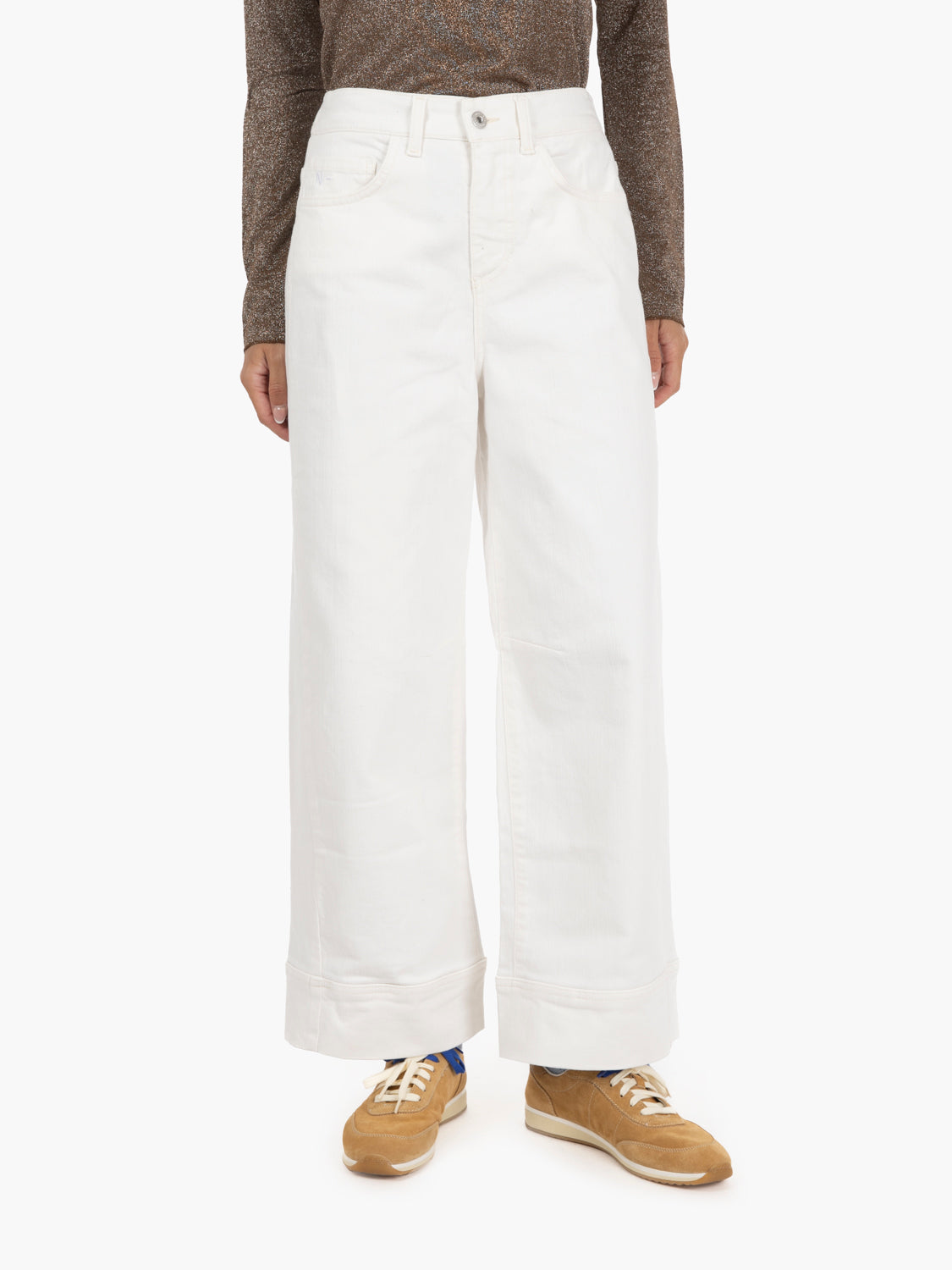 Pantaloni stretch bianco
