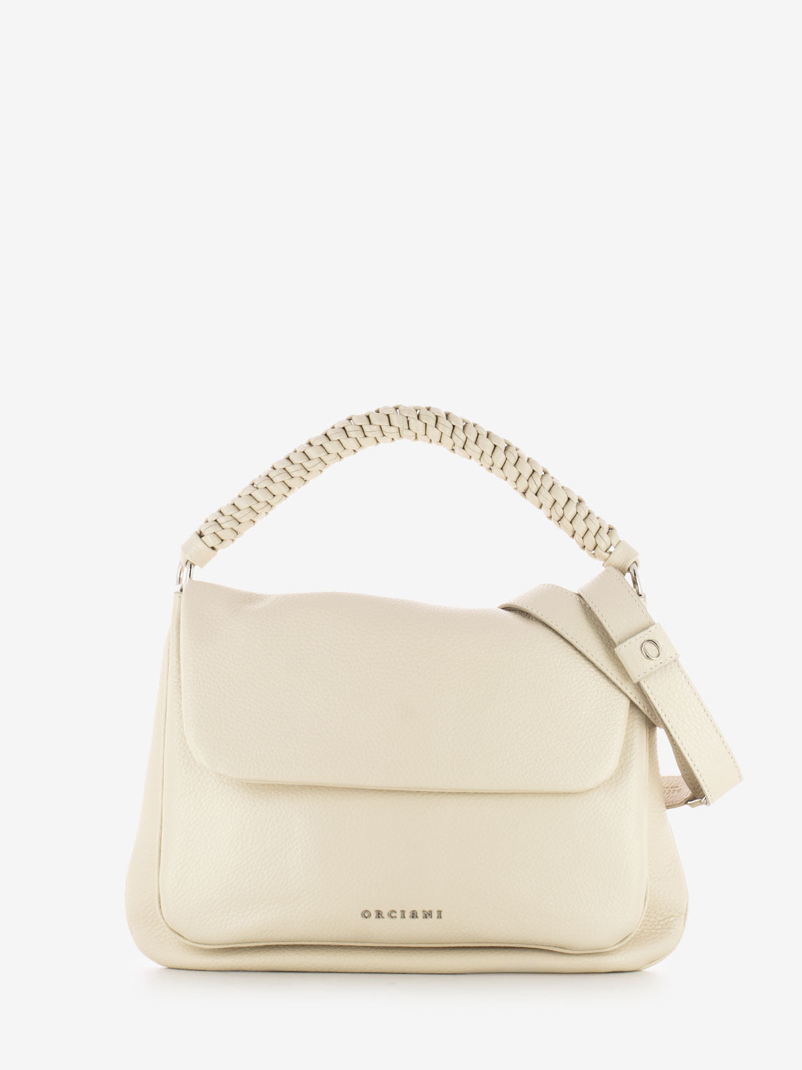 Borsa Diana S in pelle peach bianca