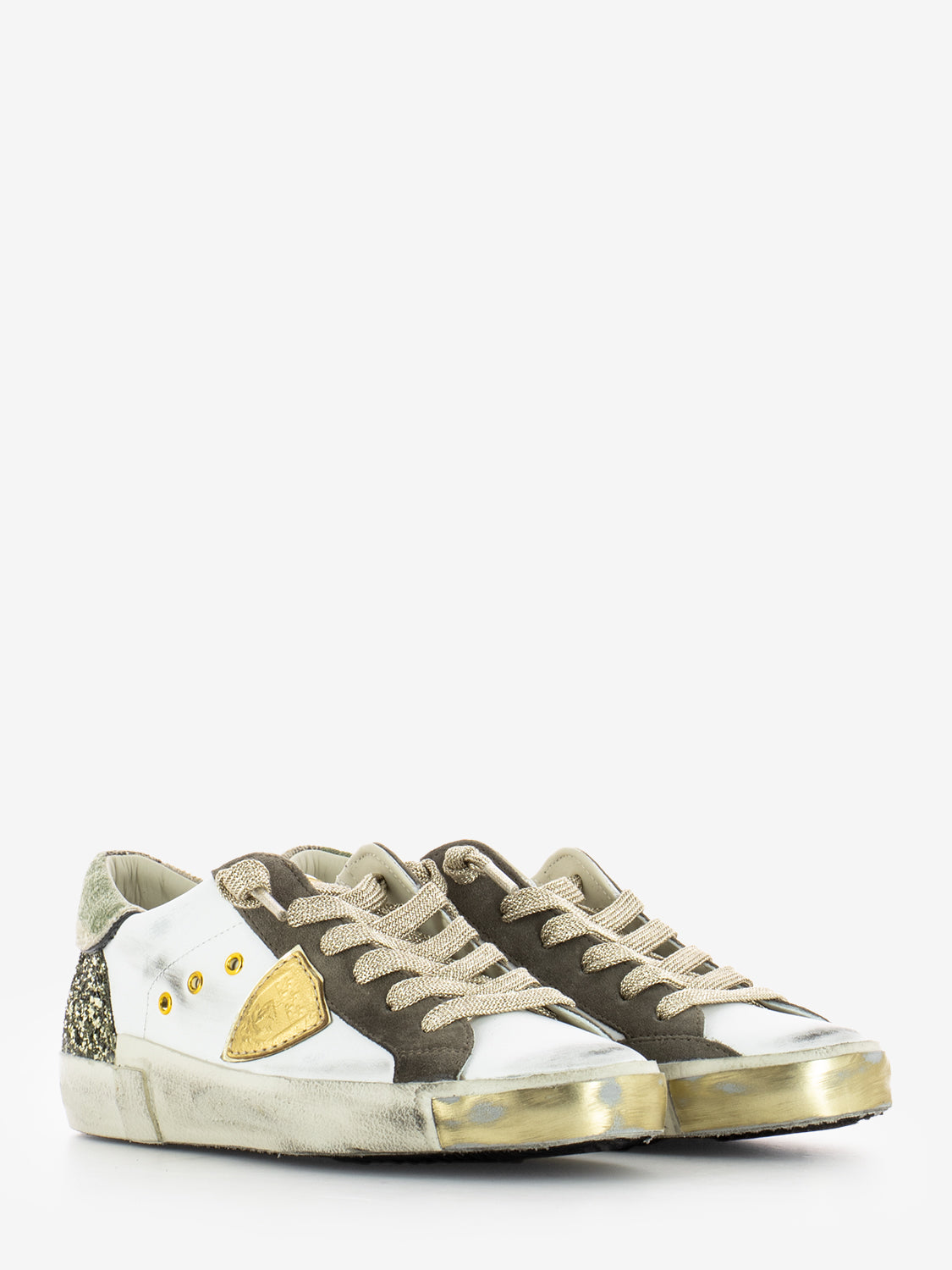 PRSX Low Camou glitter blanc / vert