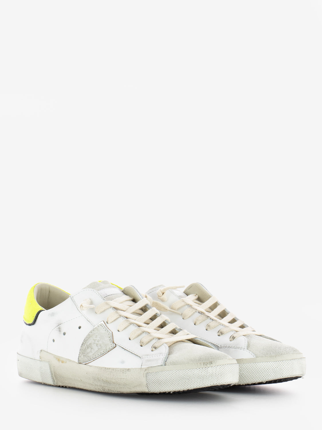 PRSX Low Man Veau tennis blanc / jaune