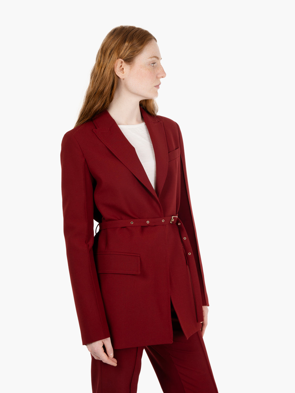 Giacca con fusciacca Gianna ciliegia