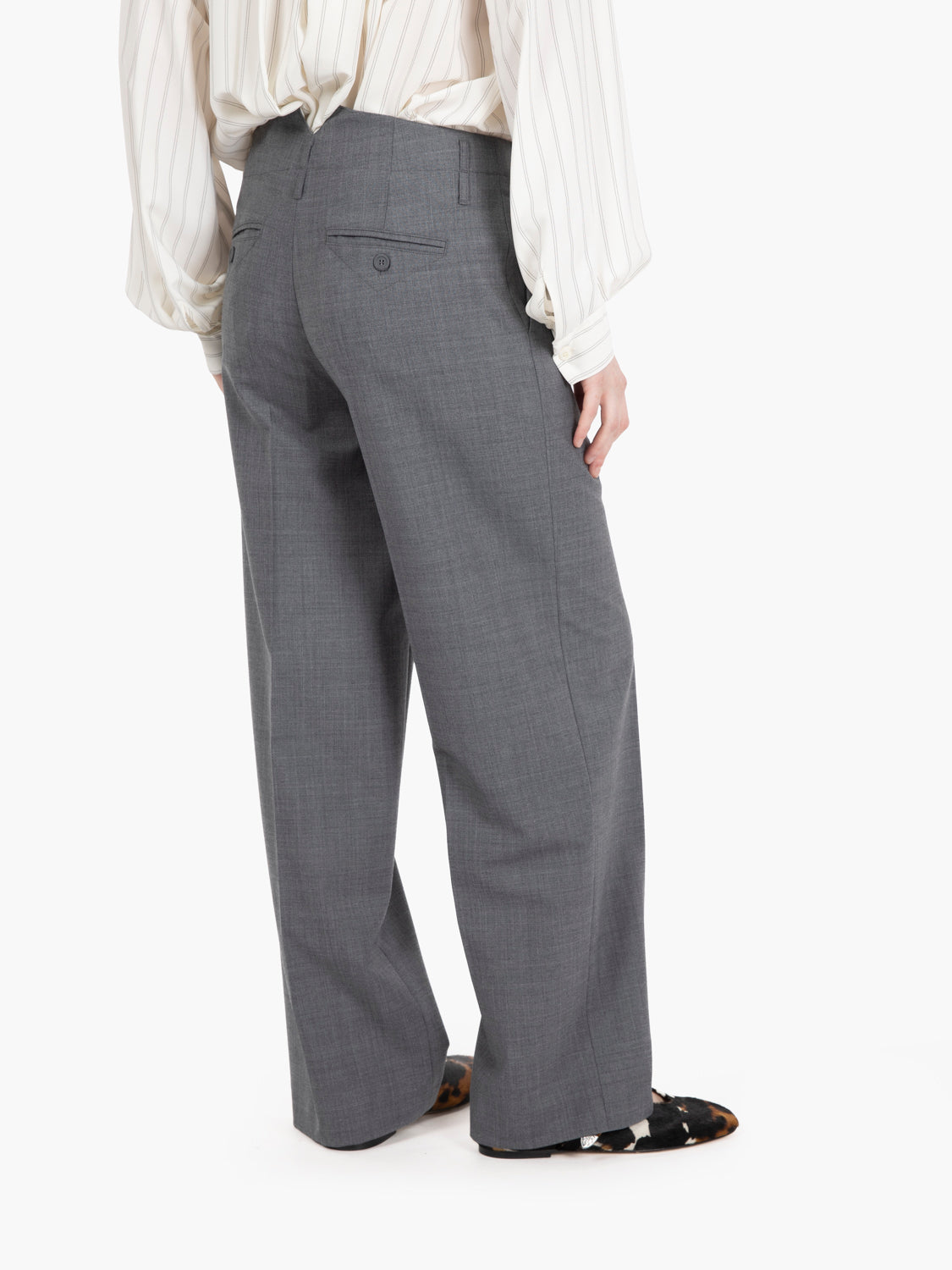 Pantaloni fresco lana shelby grigio