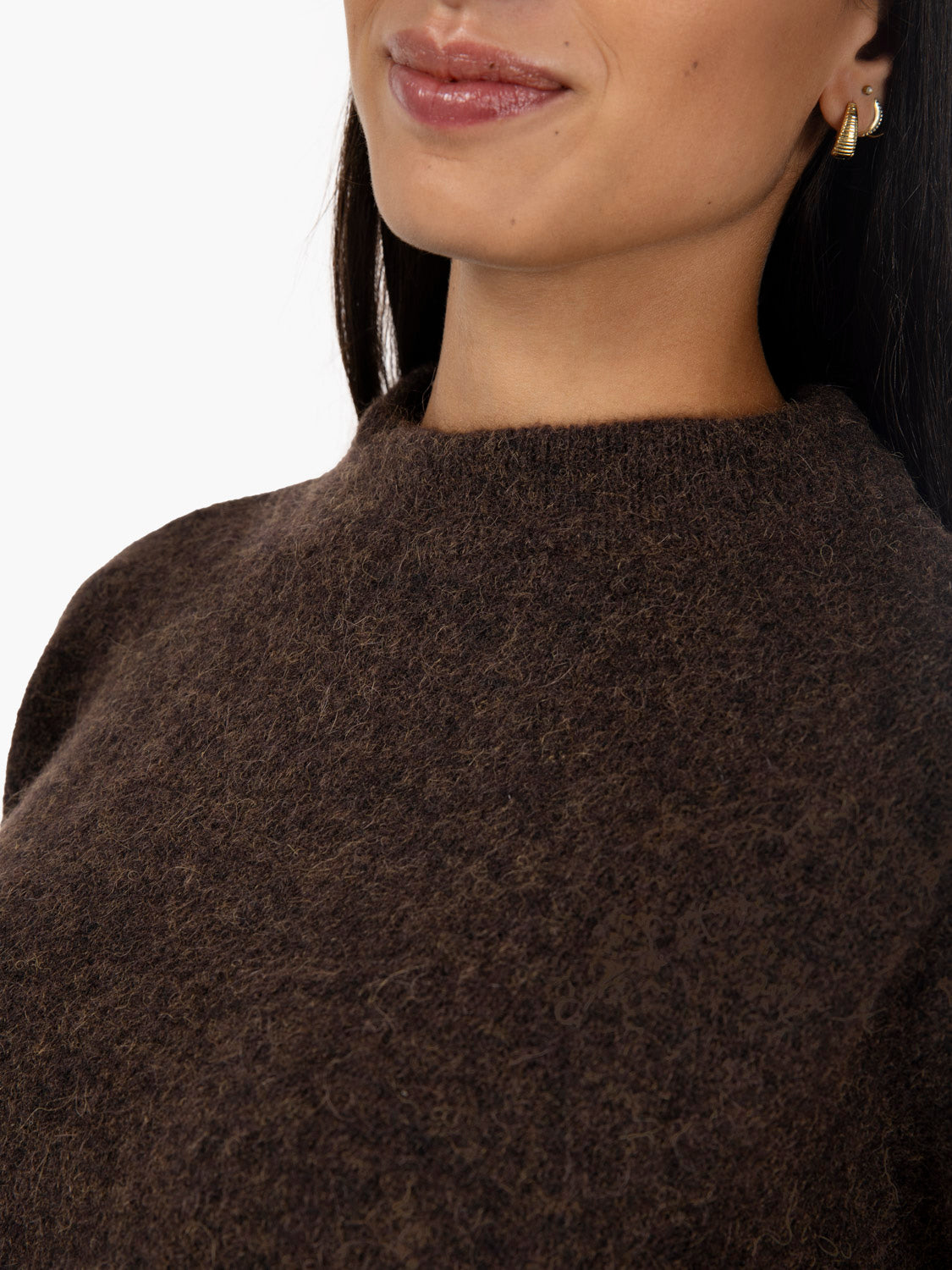 Maglione ampio mohair wood