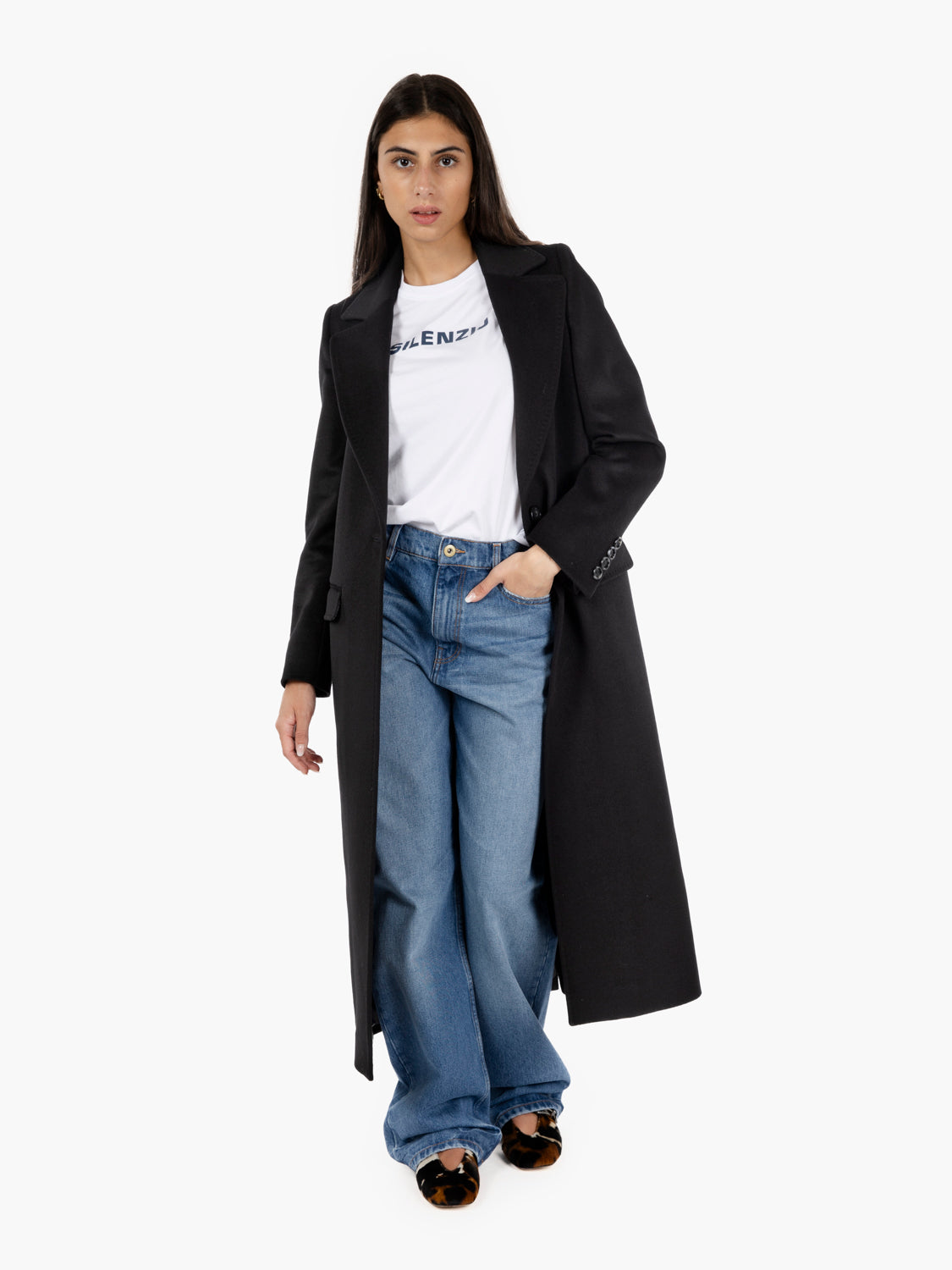 Cappotto lungo Eos Debora nero