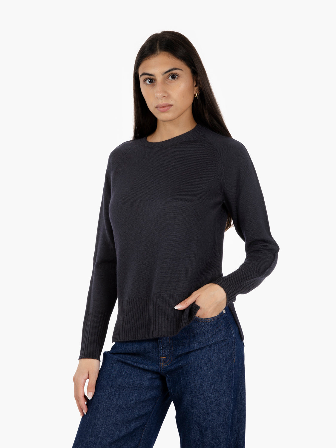 Maglione girocollo nero