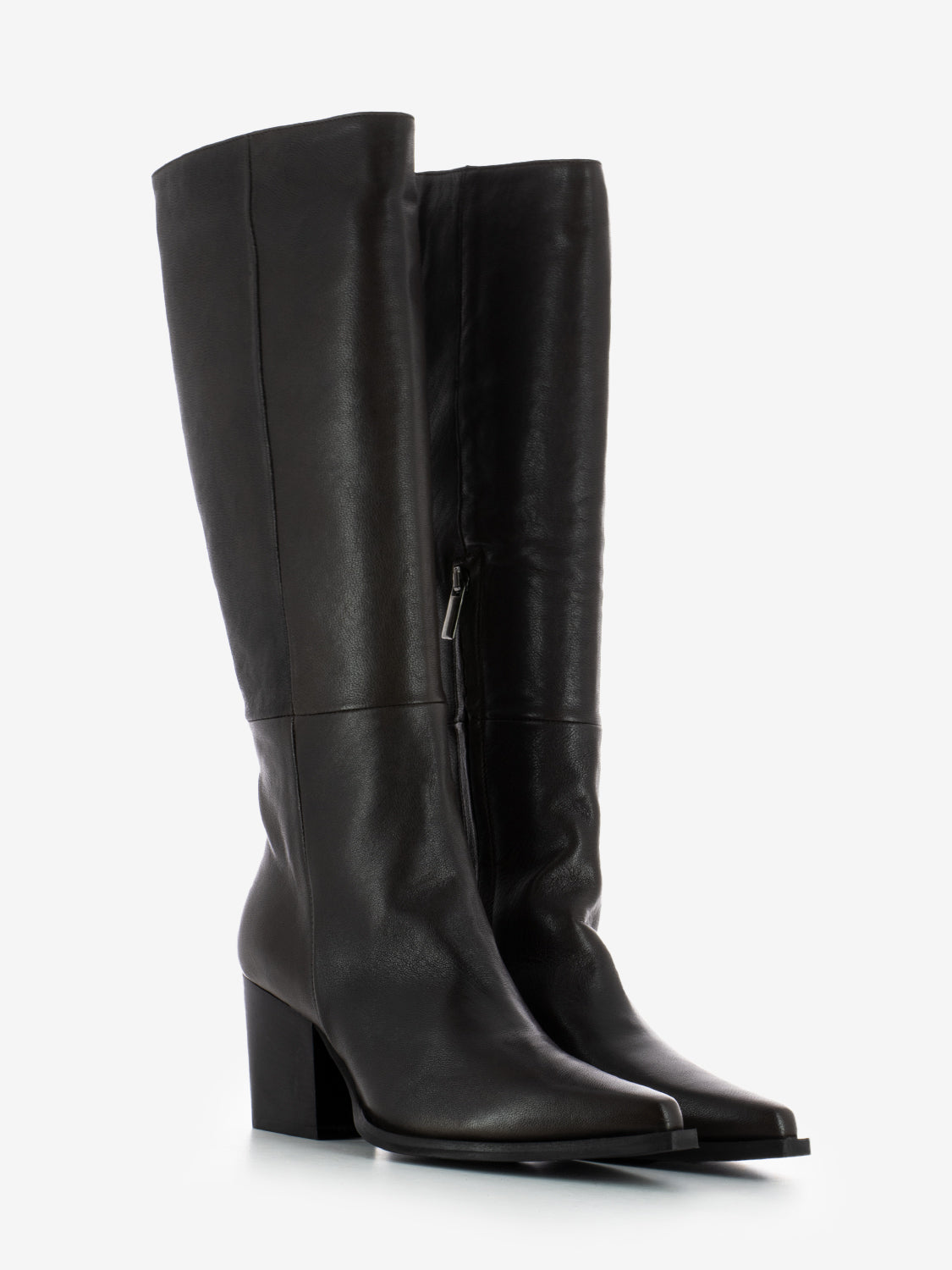 Stivale texano mezza zip testa di moro