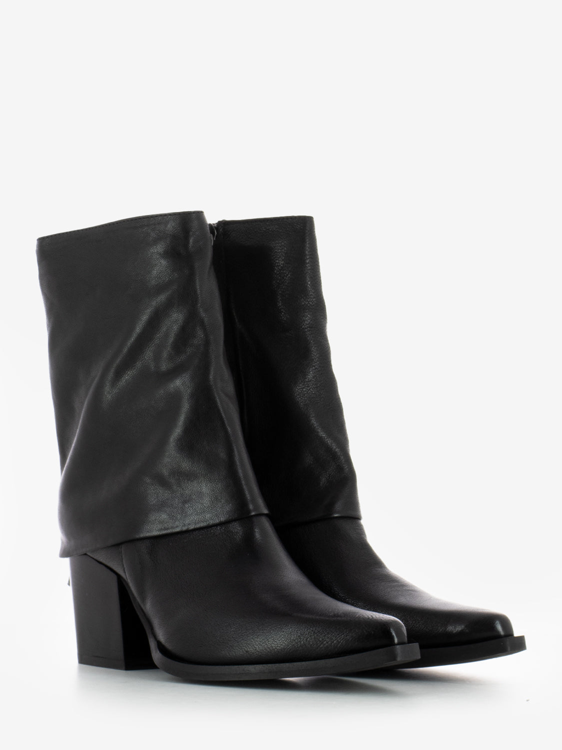 Stivaletti texani con ghetta neri