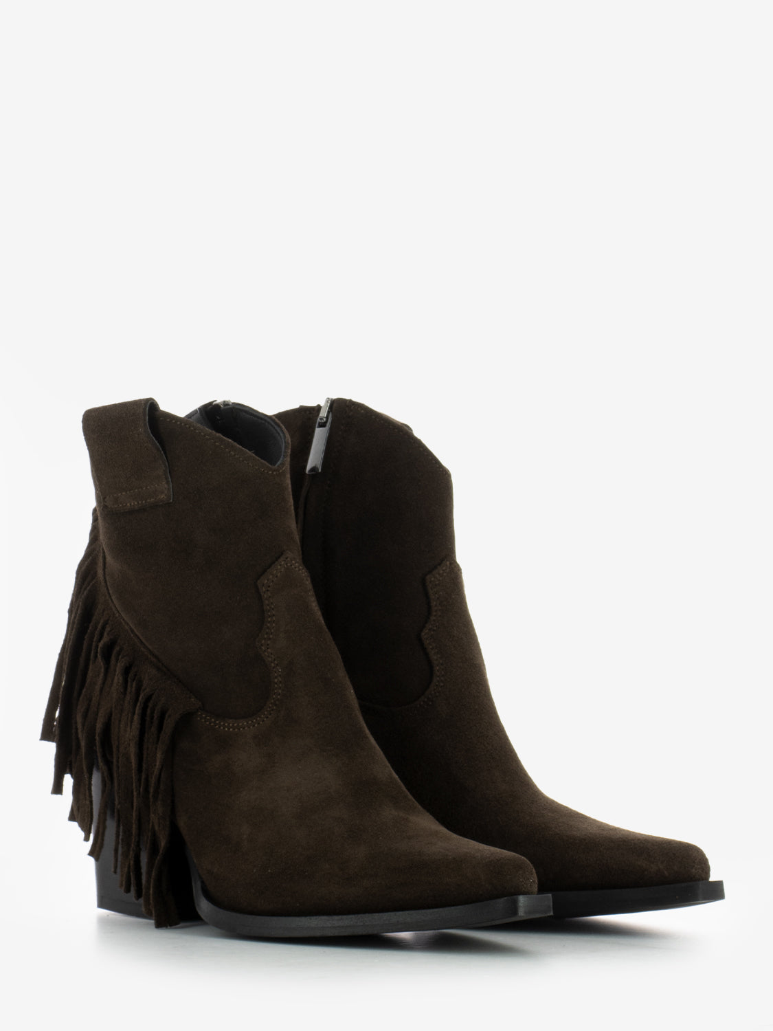 Tronchetti texani in sude con frange marroni