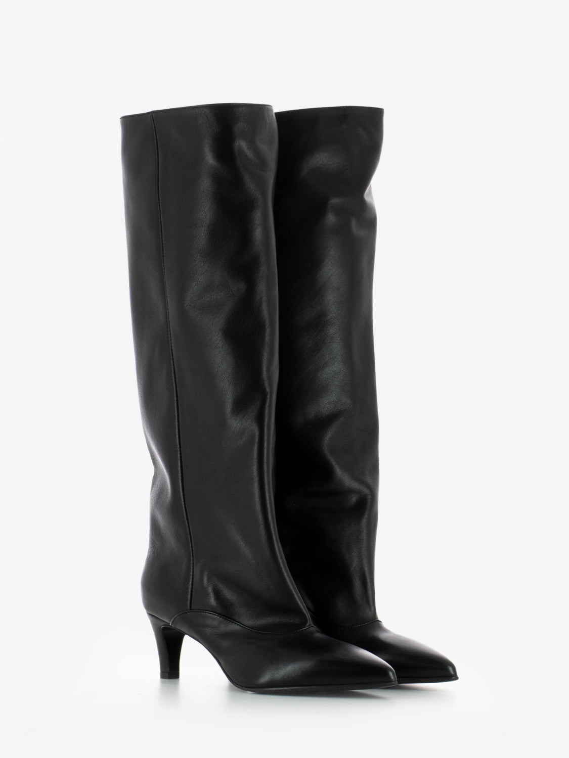 Stivale in pelle Velour nero