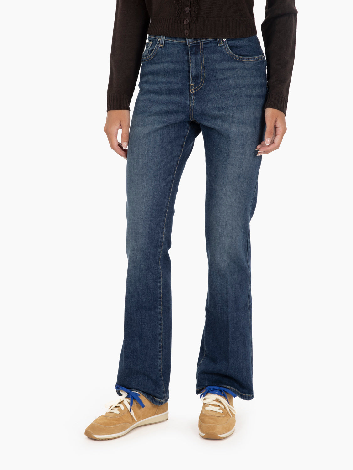 Jeans a trombetta Giselle blu