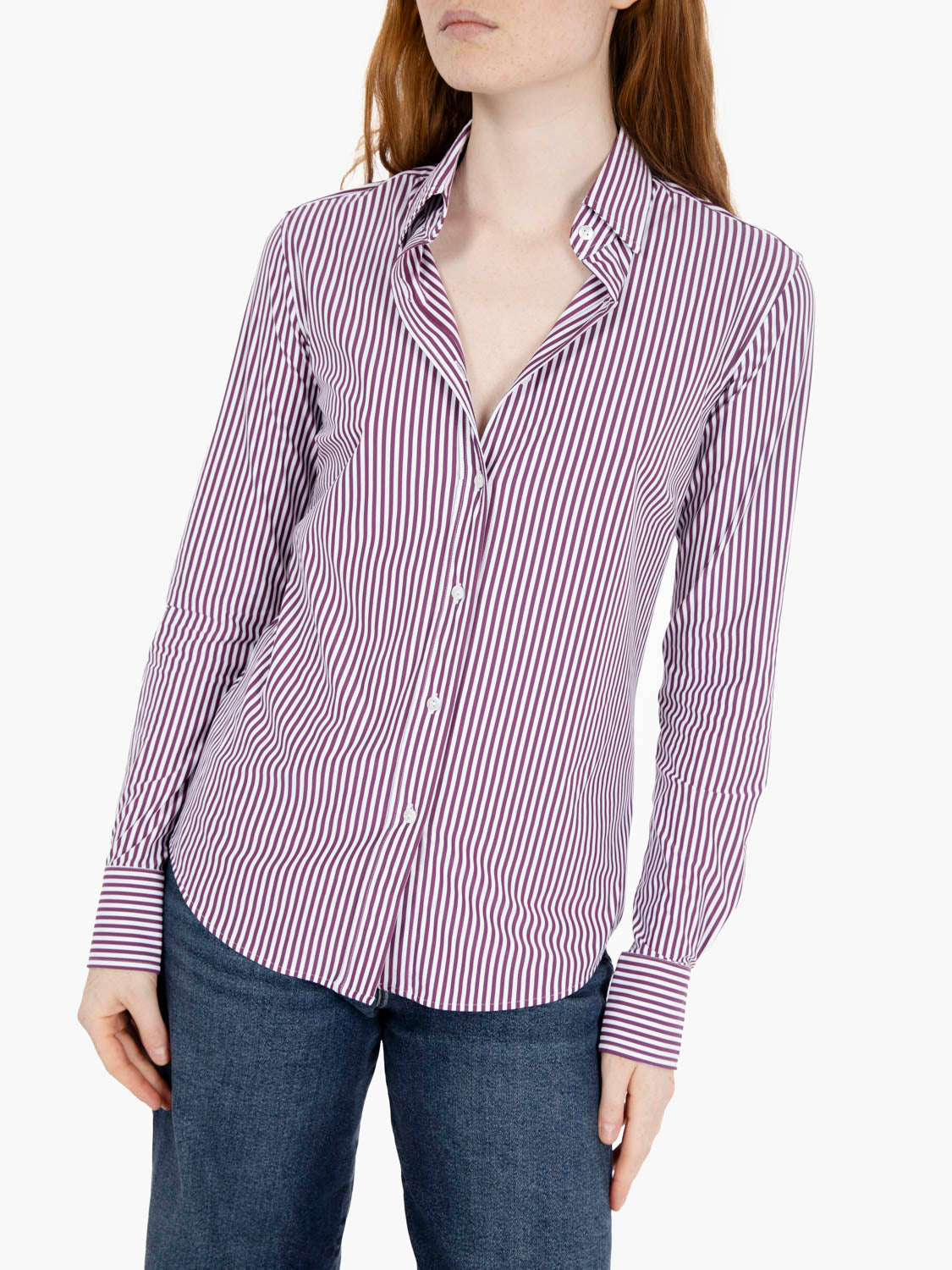 Camicia Sara active a righe bordeaux